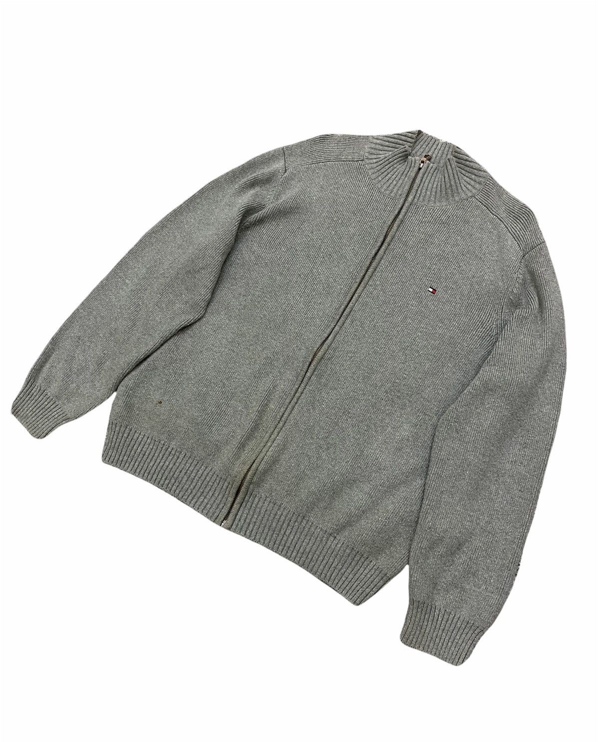 Tommy Hilfiger Tommy Hilfiger Ribbed Zip Sweater Size US M / EU 48-50 / 2 - 2 Thumbnail