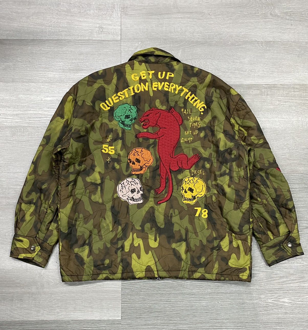 Diesel Diesel Camo Nylon Quited Jacket Size US M / EU 48-50 / 2 - 6 Thumbnail