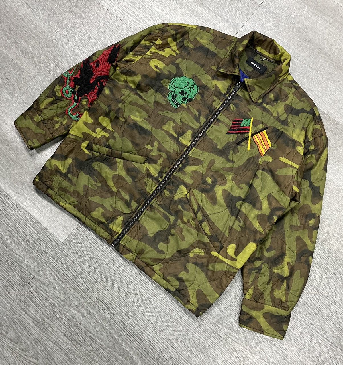 Diesel Diesel Camo Nylon Quited Jacket Size US M / EU 48-50 / 2 - 3 Thumbnail