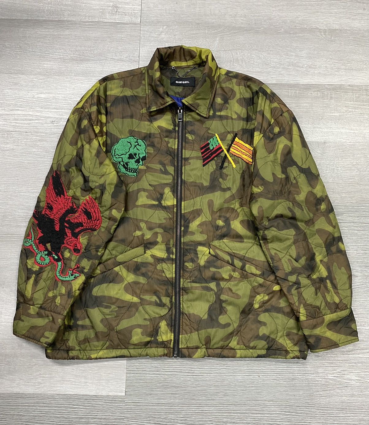 Diesel Diesel Camo Nylon Quited Jacket Size US M / EU 48-50 / 2 - 5 Thumbnail