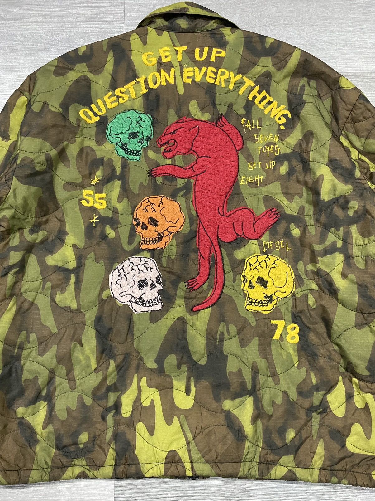 Diesel Diesel Camo Nylon Quited Jacket Size US M / EU 48-50 / 2 - 7 Thumbnail