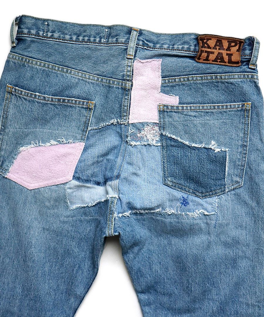 Kapital KAPITAL OKABILLY 14oz Denim Smiley Patchwork Gypsy 34 Size US 34 / EU 50 - 7 Thumbnail