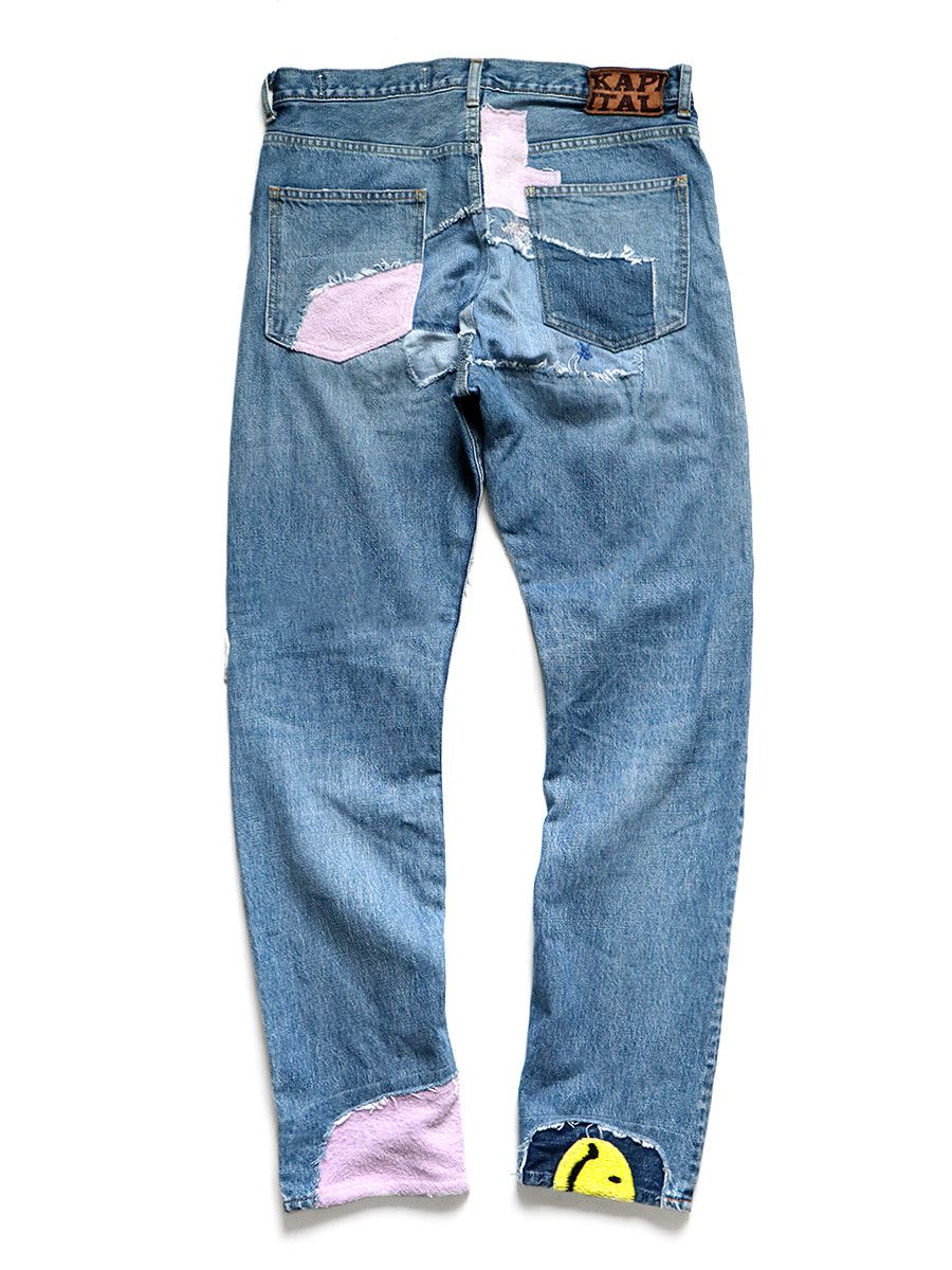 Kapital KAPITAL OKABILLY 14oz Denim Smiley Patchwork Gypsy 34 Size US 34 / EU 50 - 2 Thumbnail