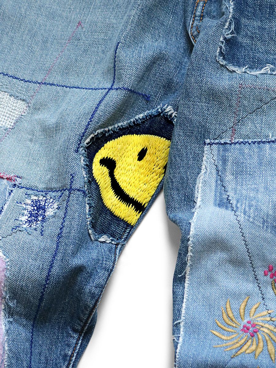 Kapital KAPITAL OKABILLY 14oz Denim Smiley Patchwork Gypsy 34 Size US 34 / EU 50 - 6 Thumbnail
