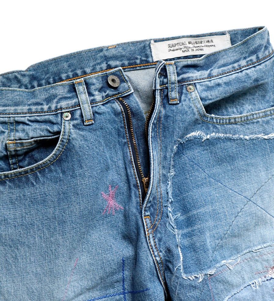 Kapital KAPITAL OKABILLY 14oz Denim Smiley Patchwork Gypsy 34 Size US 34 / EU 50 - 3 Thumbnail