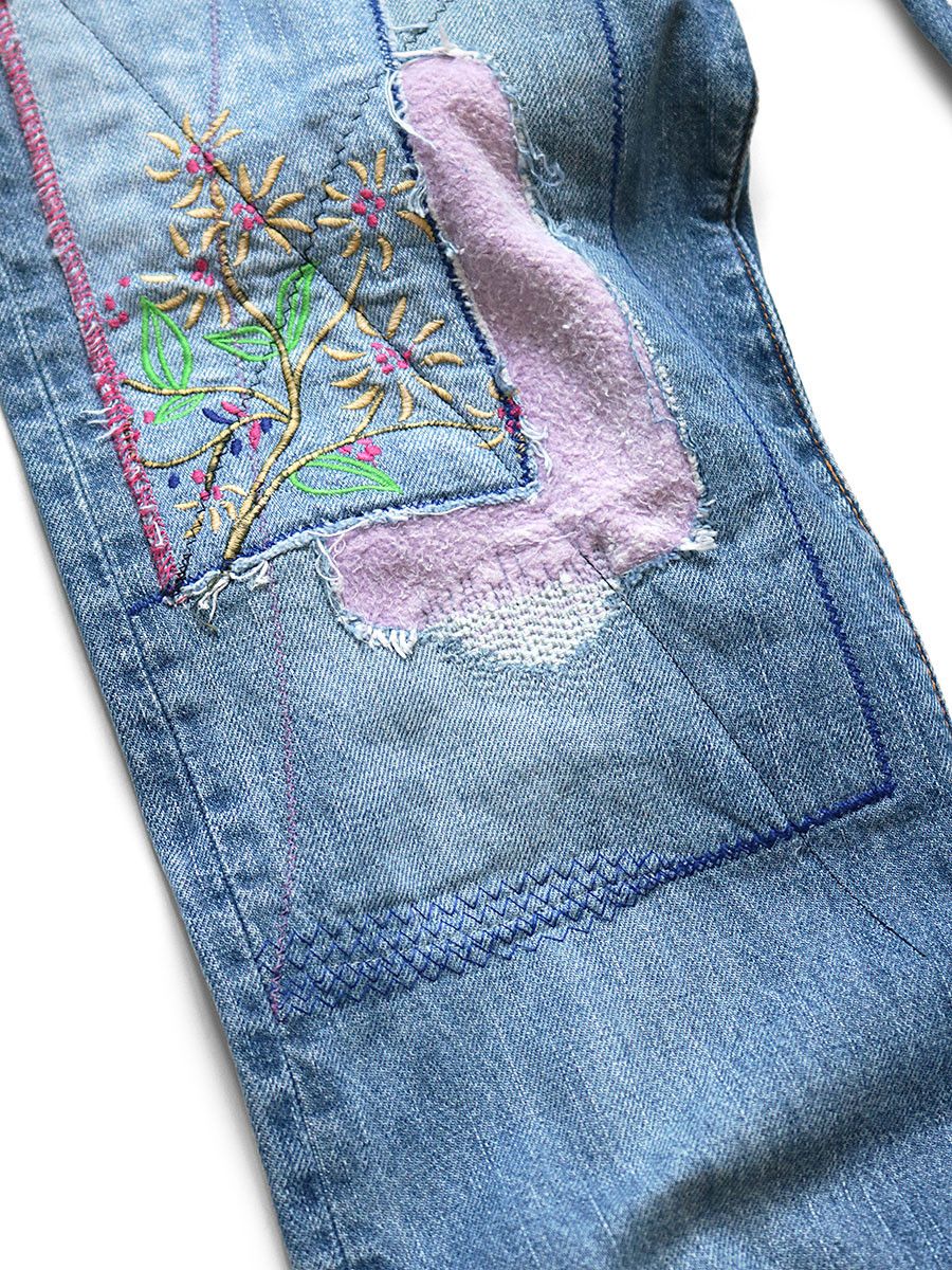 Kapital KAPITAL OKABILLY 14oz Denim Smiley Patchwork Gypsy 34 Size US 34 / EU 50 - 5 Thumbnail