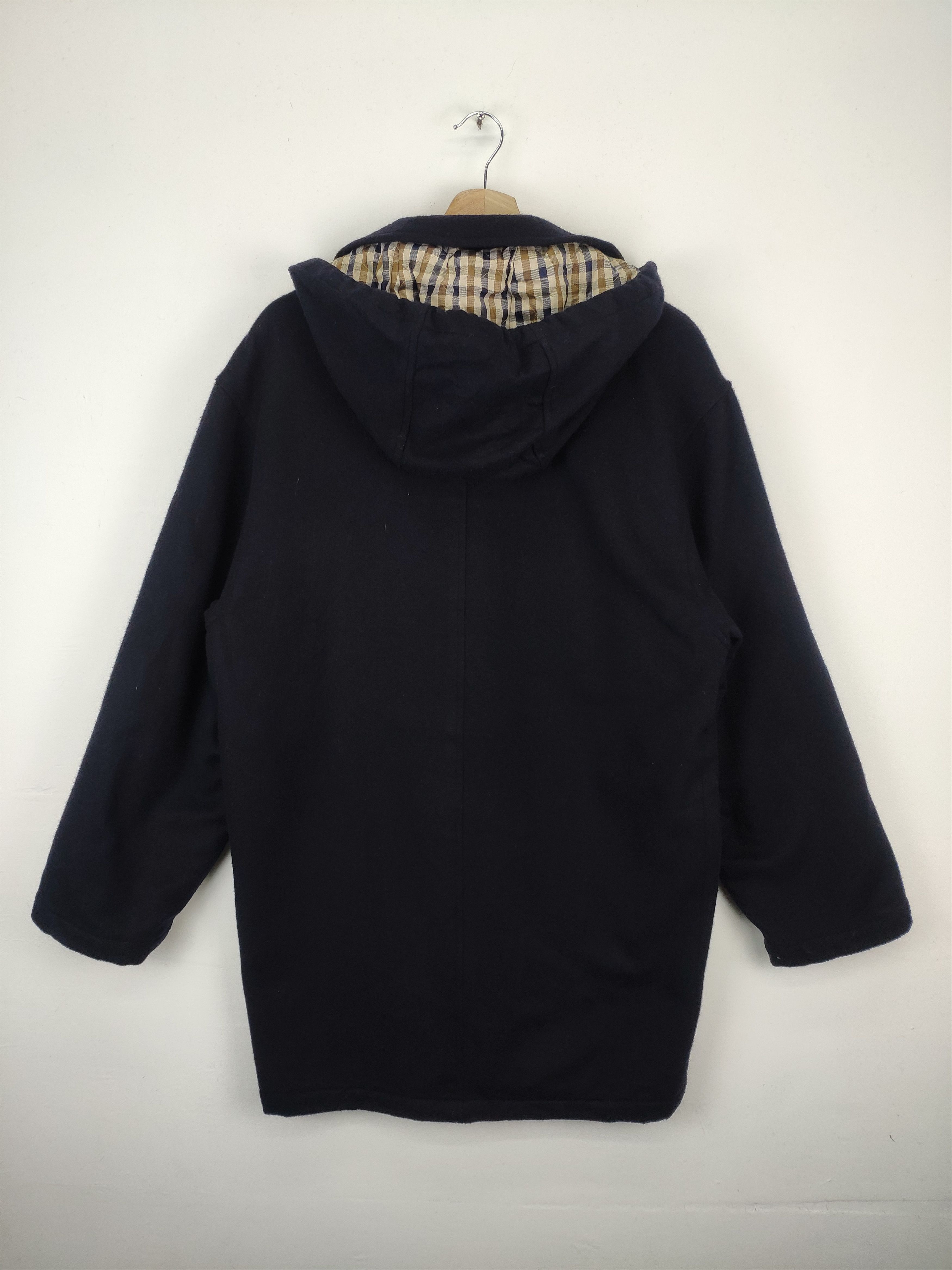 Aquascutum Vintage 1990s Aquascutum Wool Cashmere Hoodie Long Coat Size US S / EU 44-46 / 1 - 19 Thumbnail