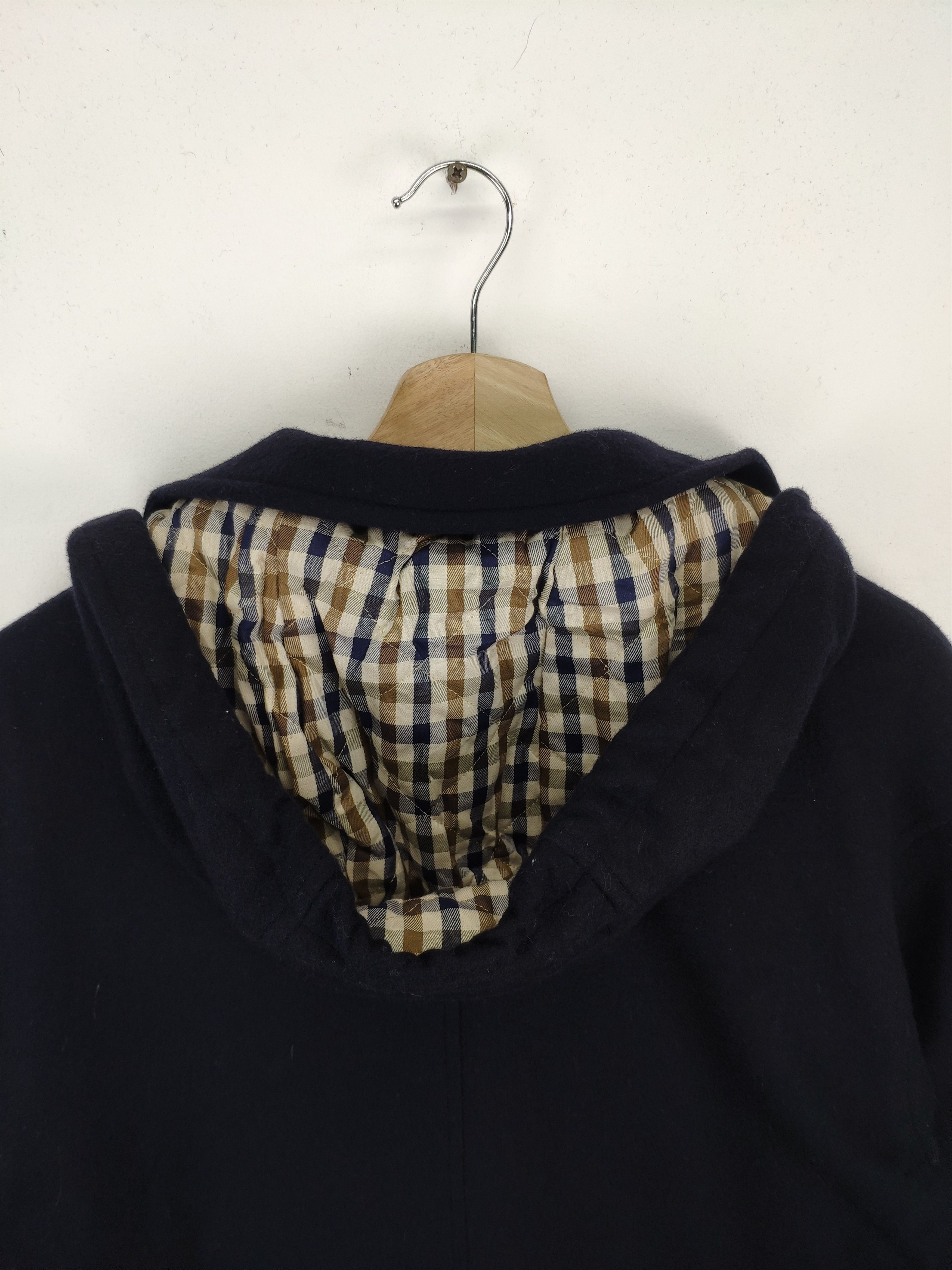 Aquascutum Vintage 1990s Aquascutum Wool Cashmere Hoodie Long Coat Size US S / EU 44-46 / 1 - 20 Thumbnail