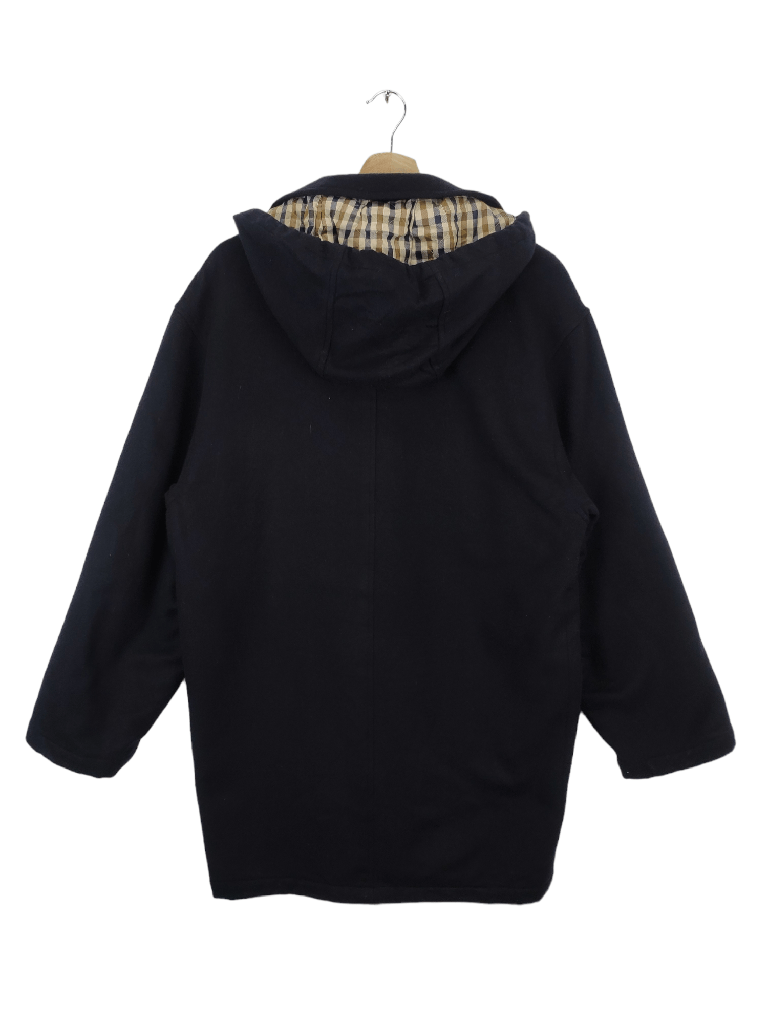 Aquascutum Vintage 1990s Aquascutum Wool Cashmere Hoodie Long Coat Size US S / EU 44-46 / 1 - 2 Thumbnail