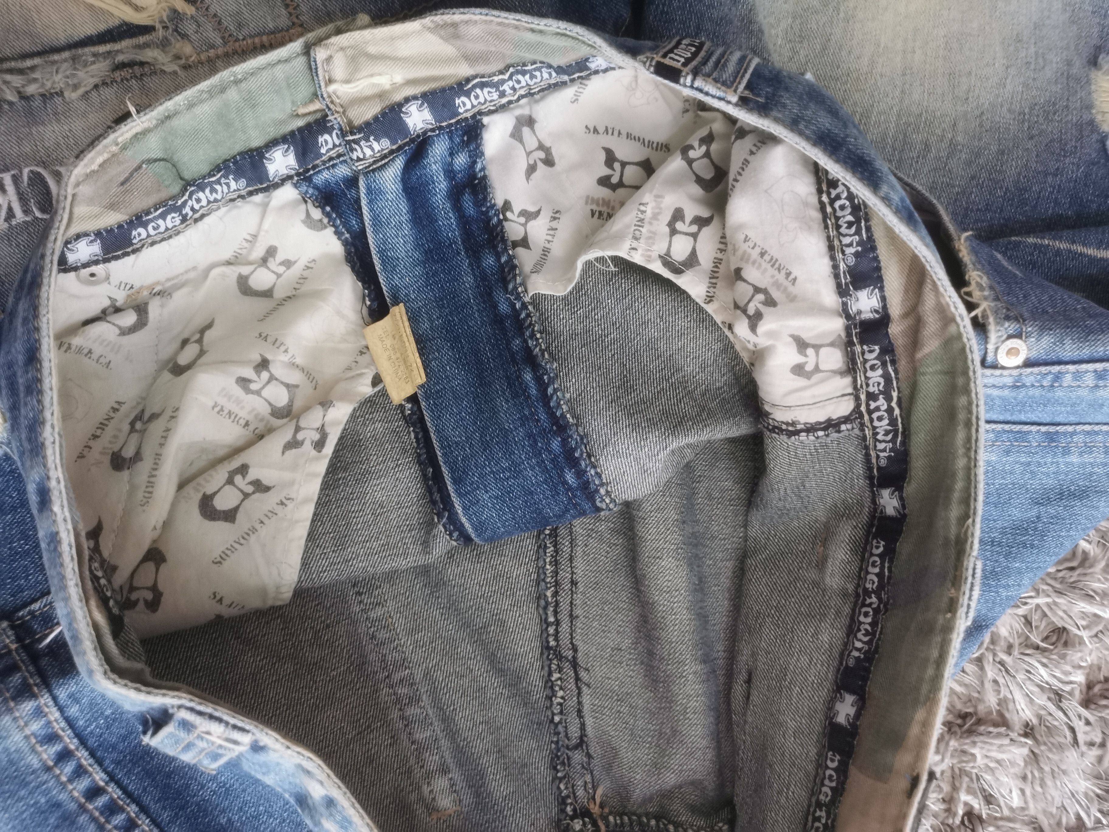 Dogtown × Vintage Vtg Dog Town Black Dragon Baggy Carpenter Skateboard Denim Size US 34 / EU 50 - 10 Thumbnail