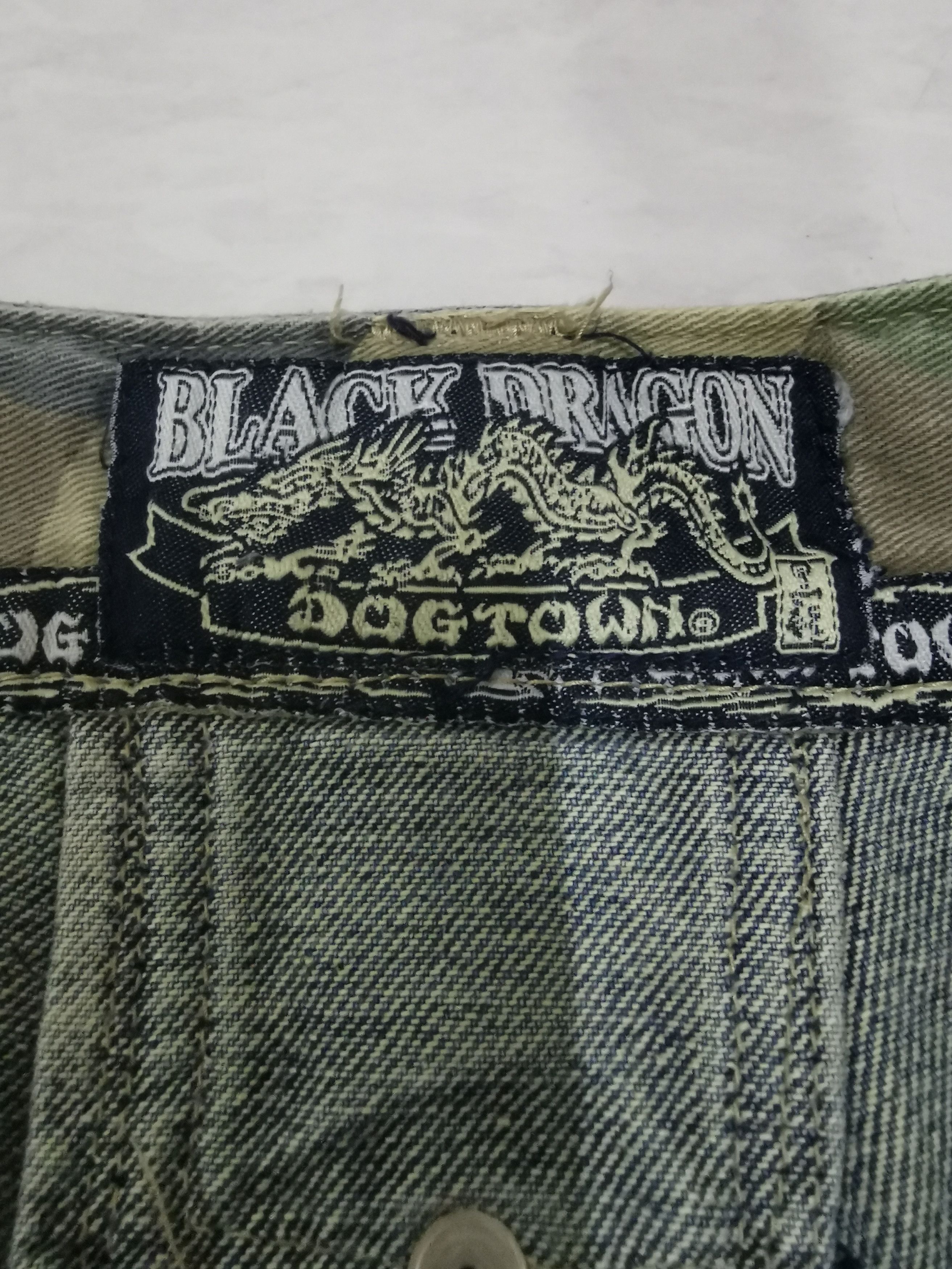 Dogtown × Vintage Vtg Dog Town Black Dragon Baggy Carpenter Skateboard Denim Size US 34 / EU 50 - 11 Thumbnail