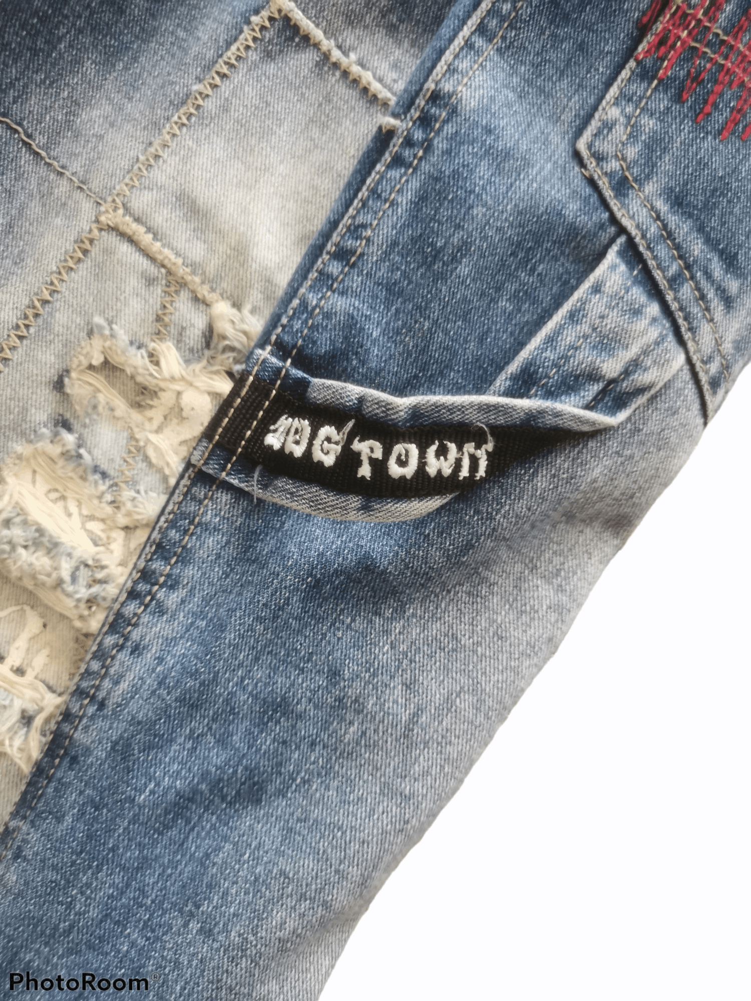 Dogtown × Vintage Vtg Dog Town Black Dragon Baggy Carpenter Skateboard Denim Size US 34 / EU 50 - 9 Thumbnail