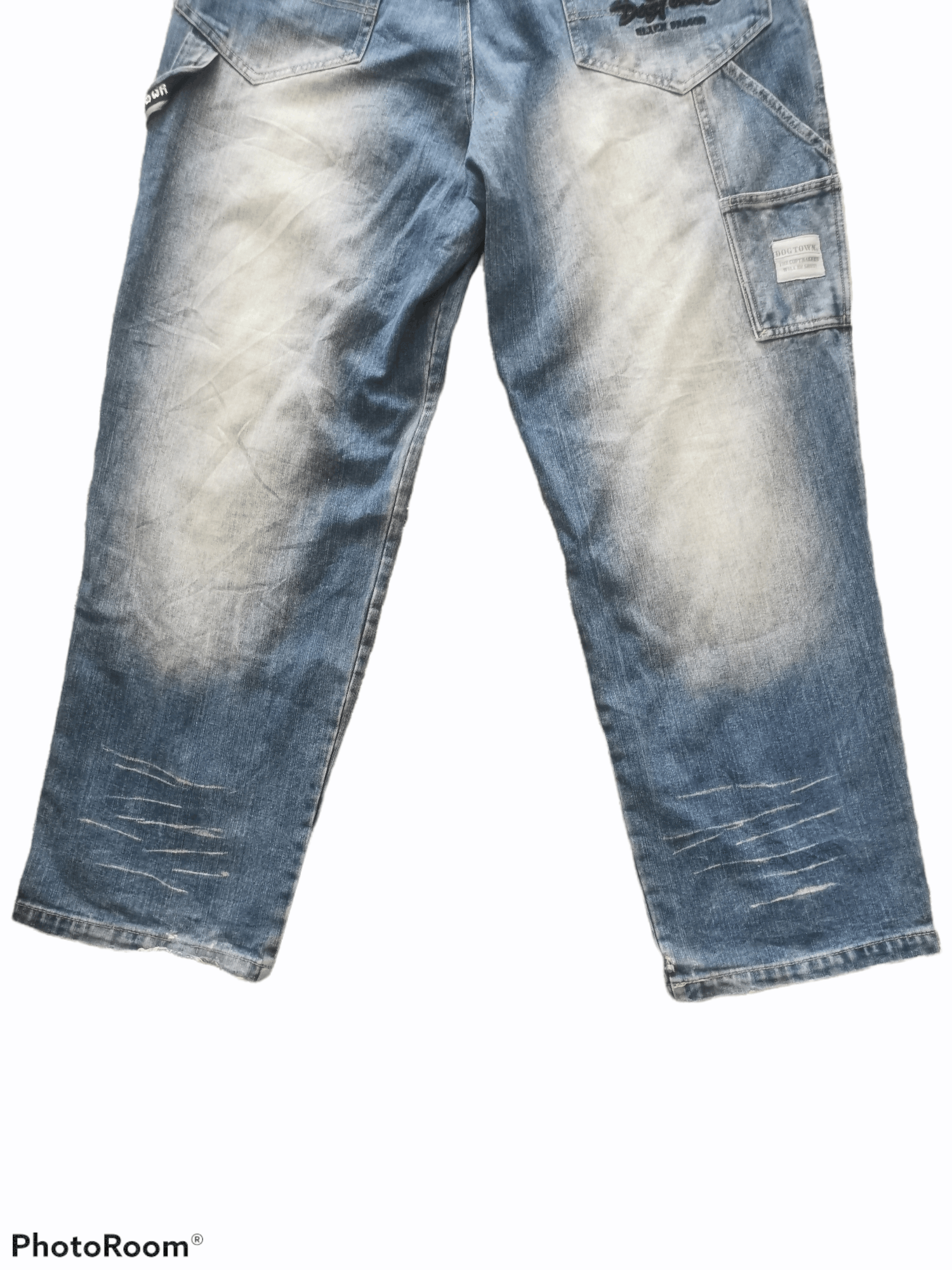 Dogtown × Vintage Vtg Dog Town Black Dragon Baggy Carpenter Skateboard Denim Size US 34 / EU 50 - 8 Thumbnail