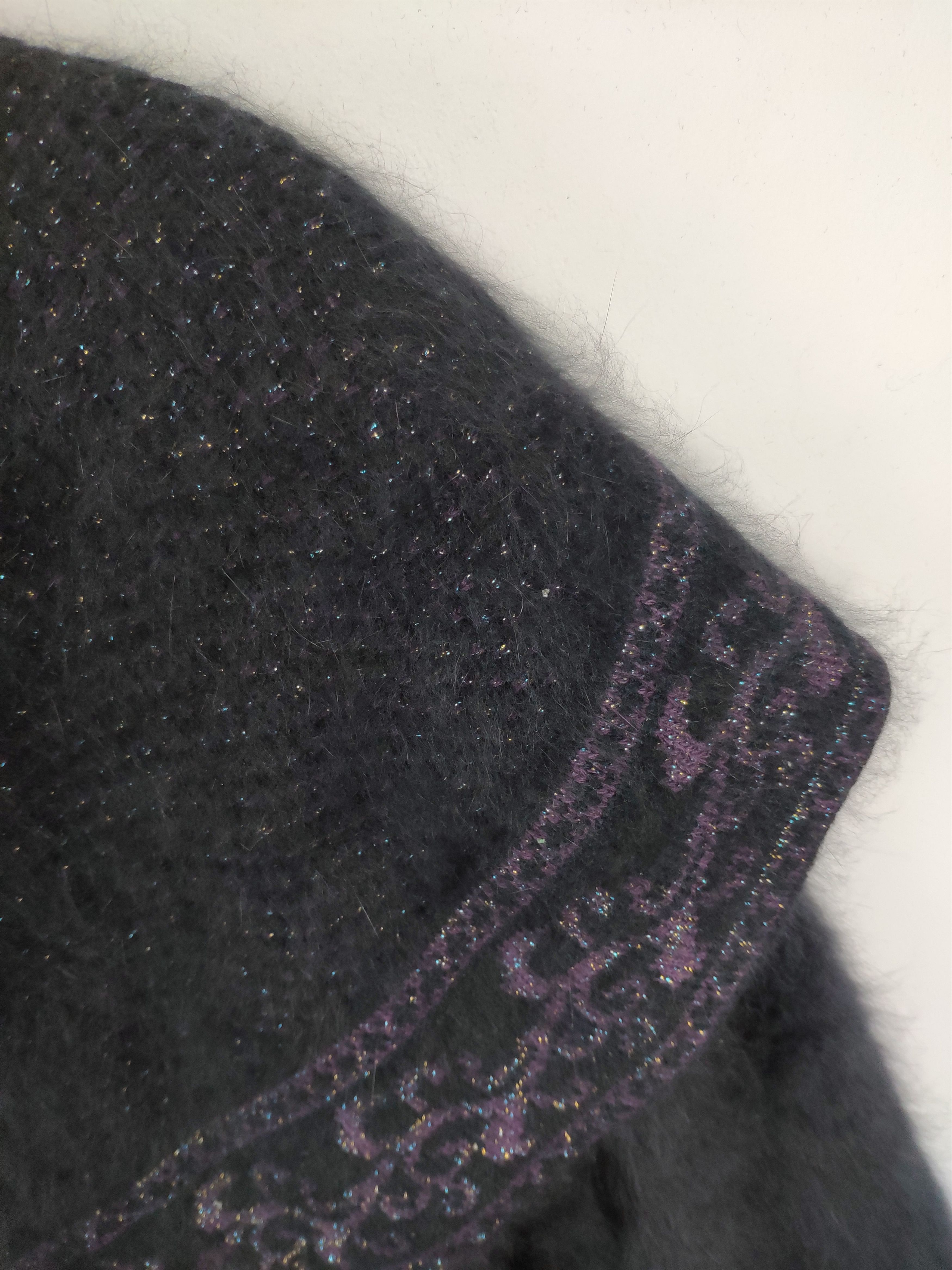 Japanese Brand Vintage Wool Mohair Shag Shaggy Cardigan Shawls Collar Size M / US 6-8 / IT 42-44 - 12 Thumbnail