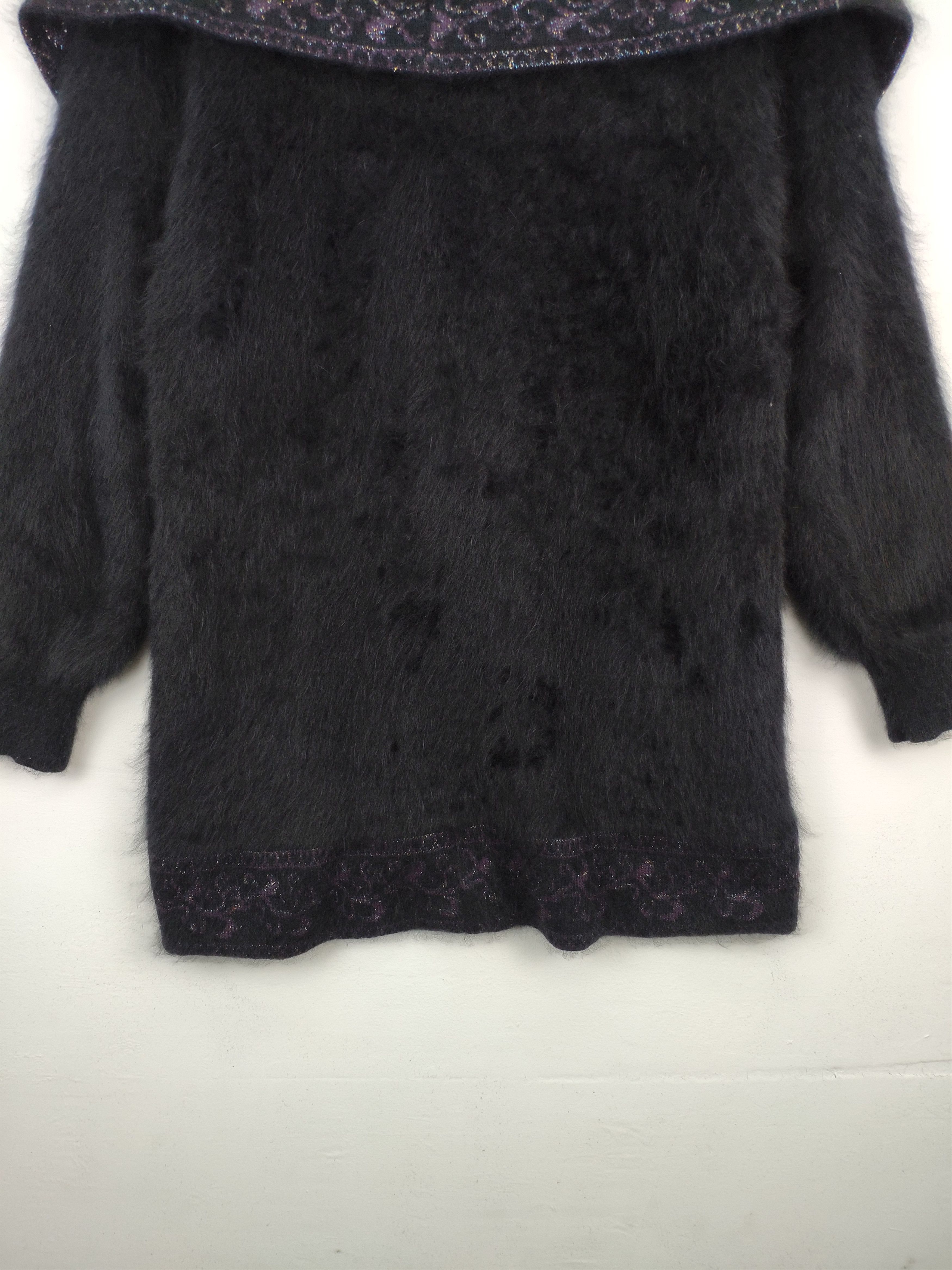 Japanese Brand Vintage Wool Mohair Shag Shaggy Cardigan Shawls Collar Size M / US 6-8 / IT 42-44 - 15 Thumbnail