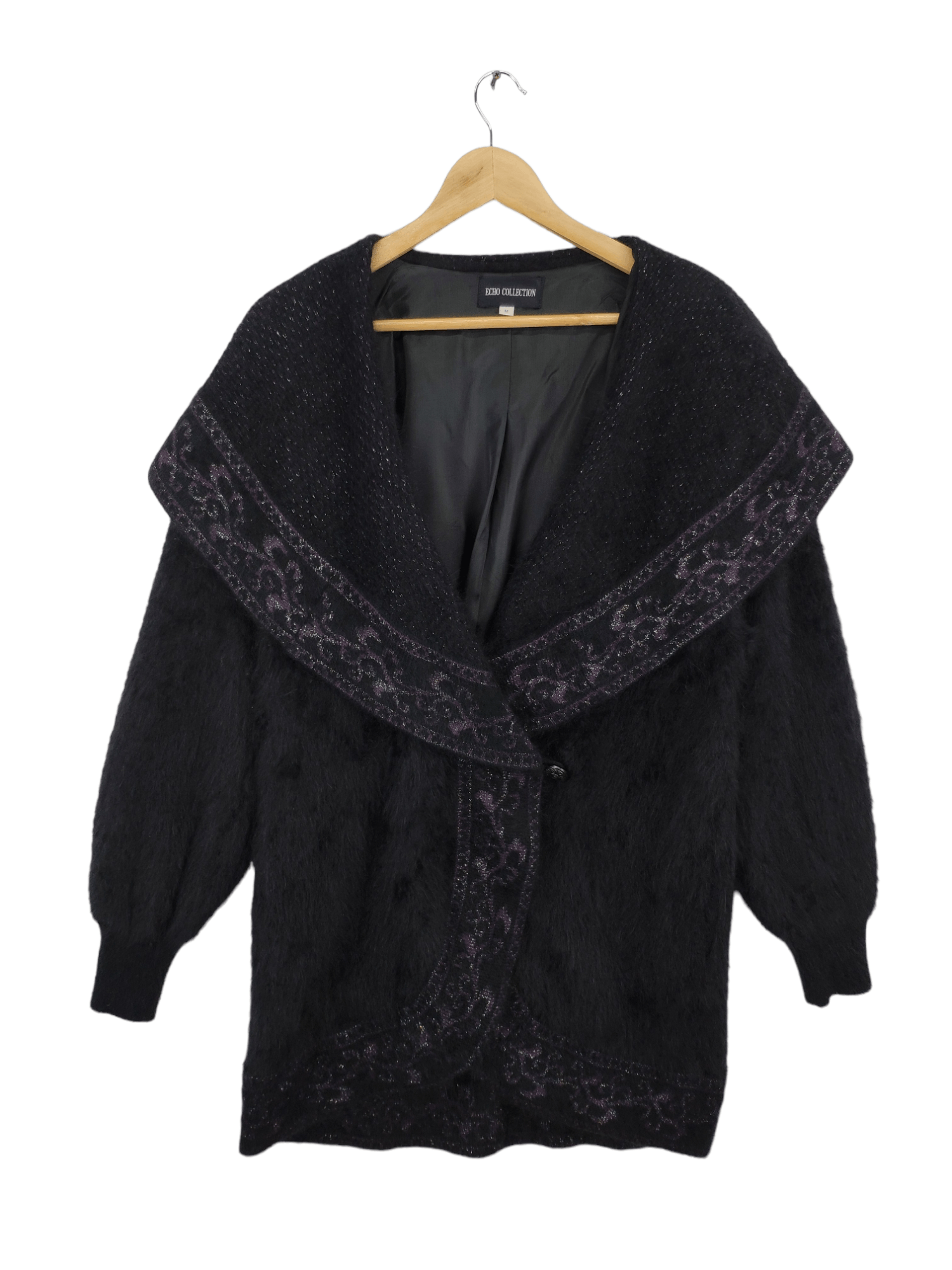 Japanese Brand Vintage Wool Mohair Shag Shaggy Cardigan Shawls Collar Size M / US 6-8 / IT 42-44 - 1 Thumbnail