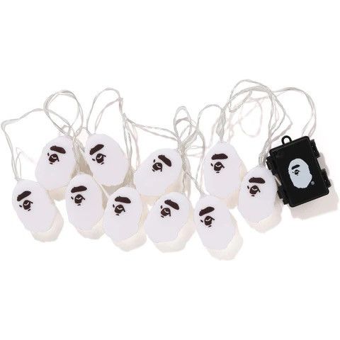 A Bathing Ape Bape Ape Head Garland Lights Set White OS NEW