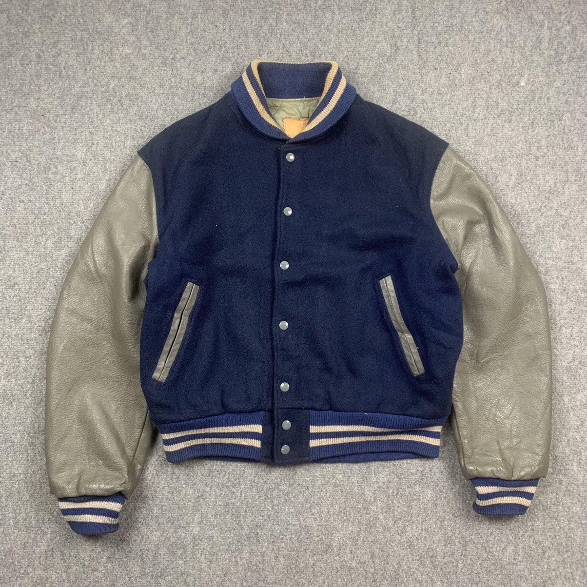 Vintage 90s Golden Bear Varsity Bomber Jacket