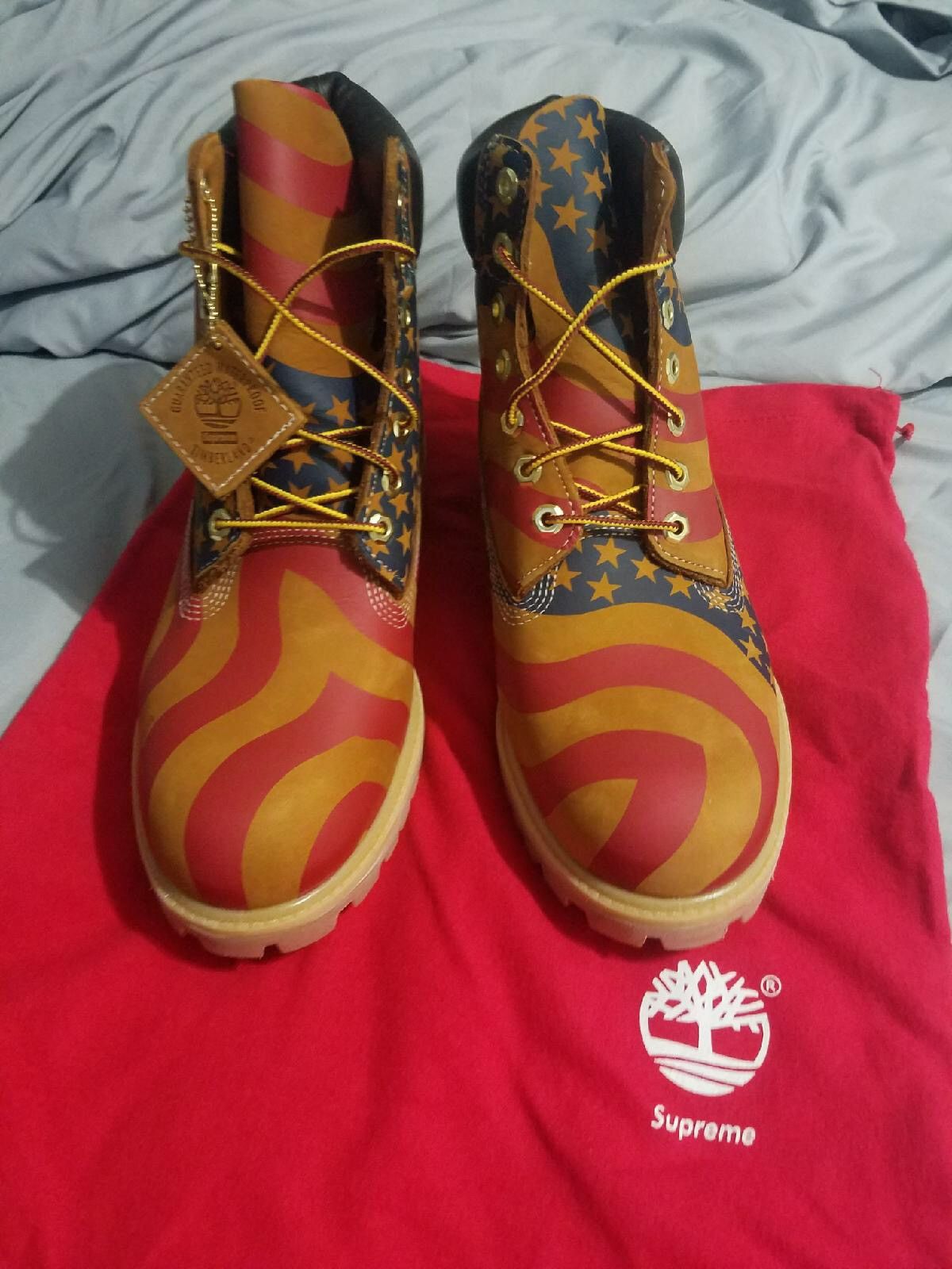 Supreme × Timberland Supreme Timberland American Flag Boots | Grailed