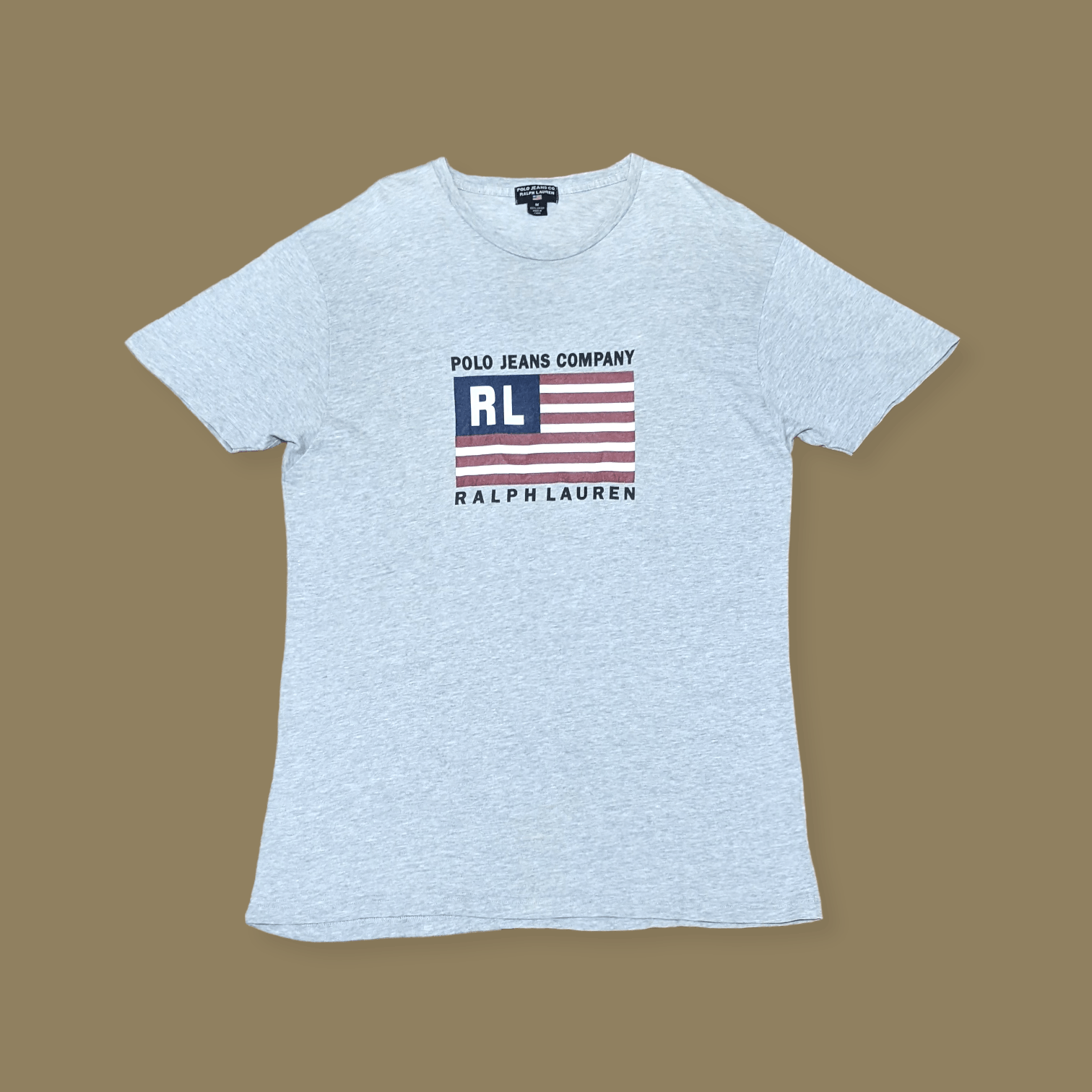 Lauren Ralph Lauren × Polo Ralph Lauren × Vintage Vintage Polo Jeans USA Flag Logo T shirt Size US M / EU 48-50 / 2 - 2 Thumbnail