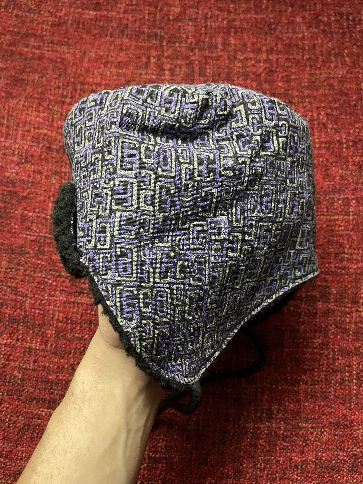 Cccp × Vintage Vintage Ushanka trapper / checker made in USA fuzzy hat Y2K Size ONE SIZE - 3 Thumbnail