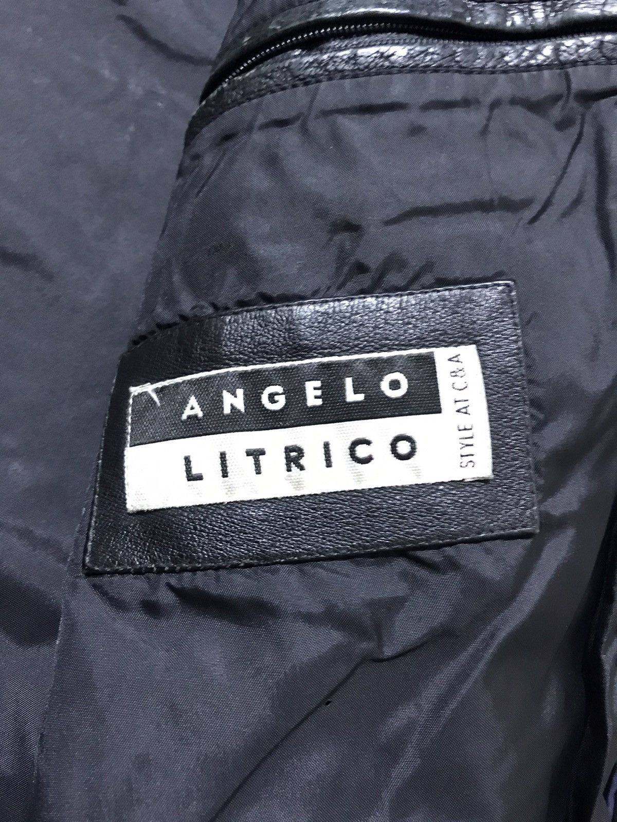 Genuine Leather × Vintage ANGELO LITRICO Very Rare Genuine Leather Black Trench Size US L / EU 52-54 / 3 - 8 Thumbnail