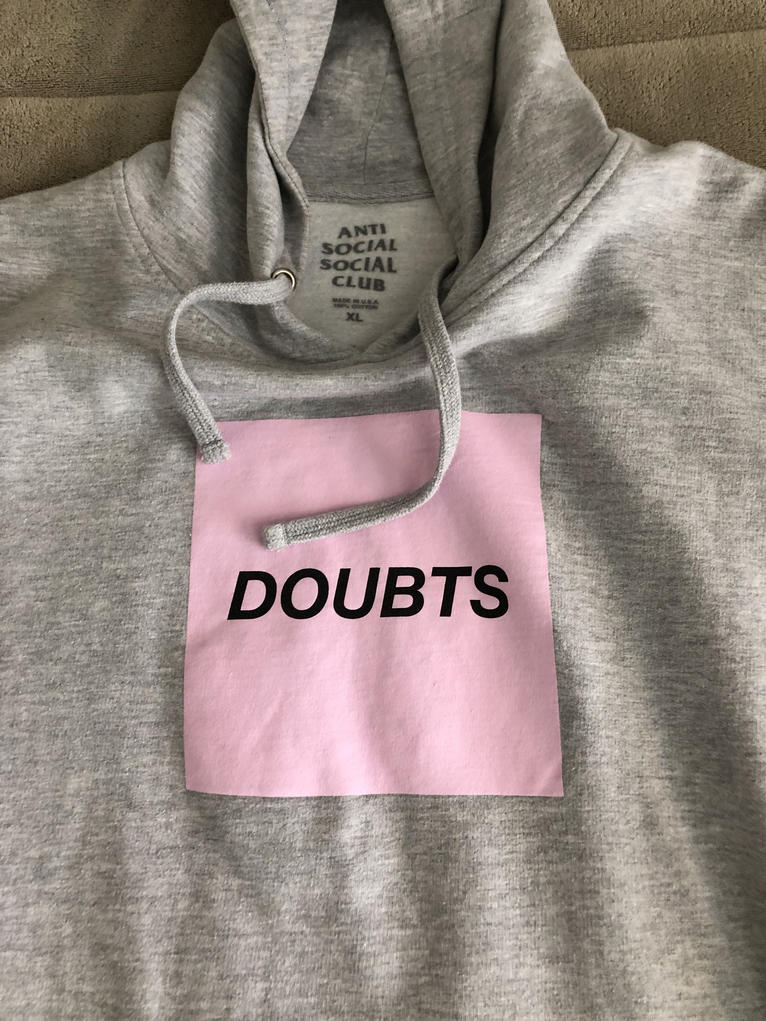Anti Social Social Club Anti social social club doubts hoodie grey Size US XL / EU 56 / 4 - 2 Thumbnail
