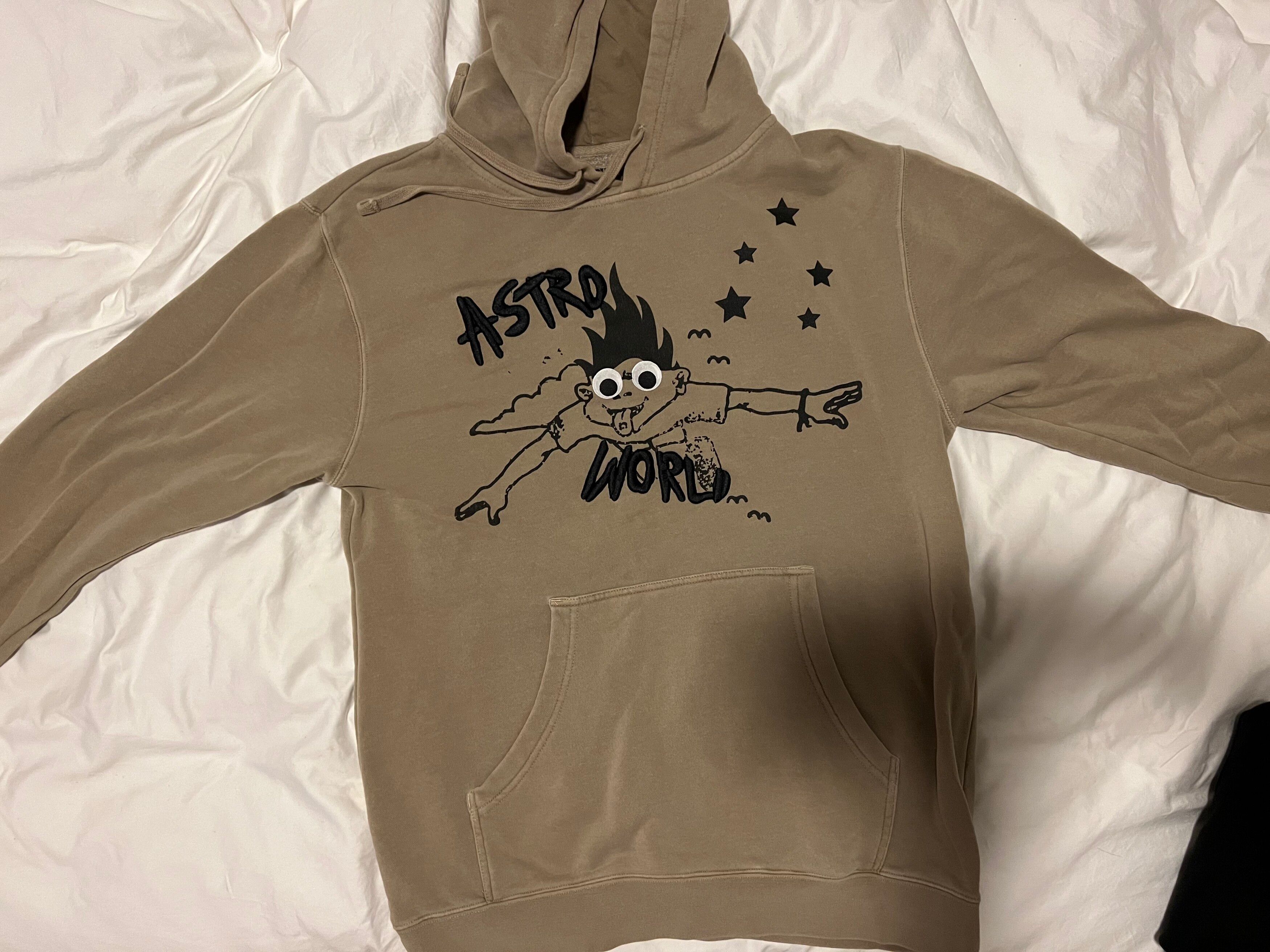 Travis Scott Astroworld Look Mom I Can Fly Hoodie Tan