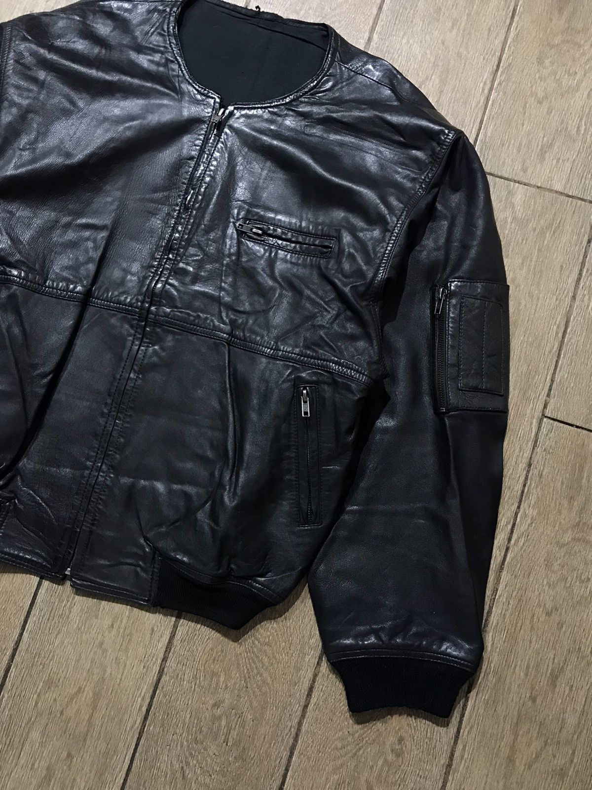 Japanese Brand Vintage Leather Jacket biker Japanese style genuine real Size US M / EU 48-50 / 2 - 3 Thumbnail