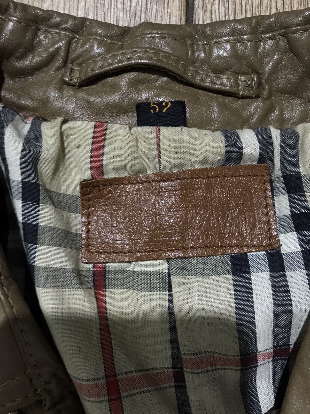 Genuine Leather Vintage Brown Burberry style designs Leather coat trench Size US L / EU 52-54 / 3 - 6 Thumbnail