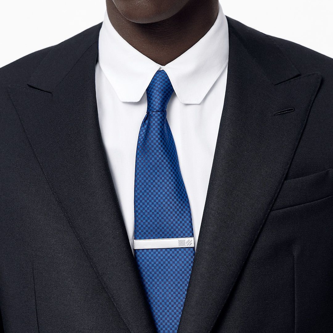 damier tie clip
