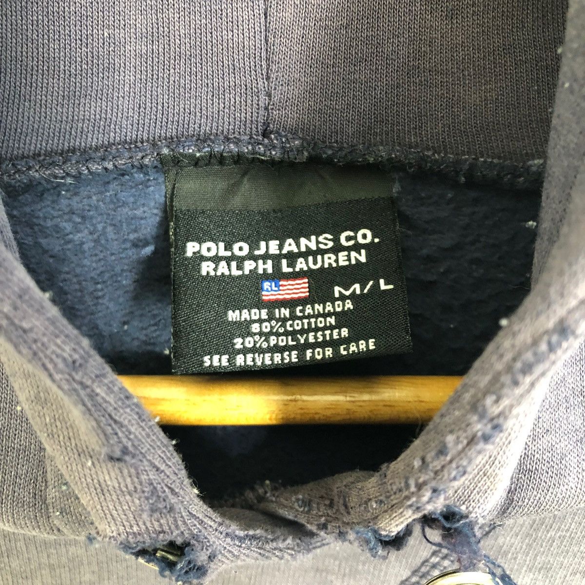 Polo Ralph Lauren Vintage 90s Polo Jeans Company Ralph Lauren Hoodie Sweater Size US XL / EU 56 / 4 - 4 Thumbnail