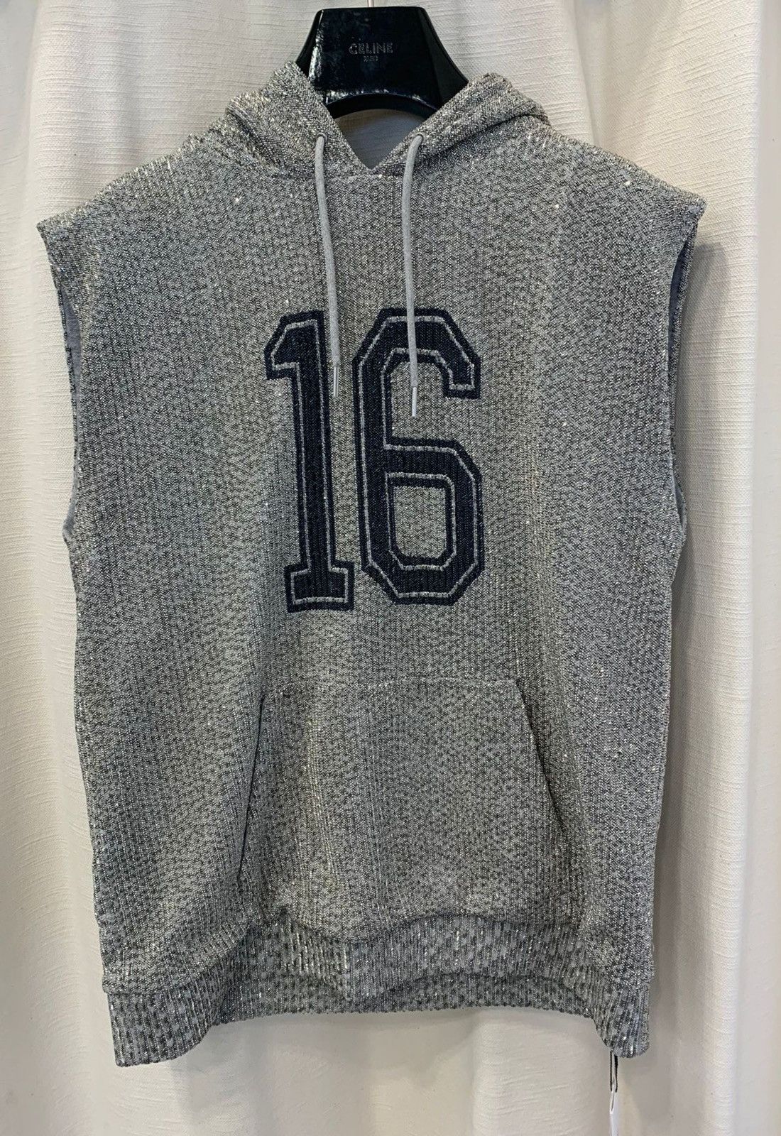 Celine Celine 16 Sweatshirt With Hood & All Over Embroidery in Grey Size US S / EU 44-46 / 1 - 2 Thumbnail