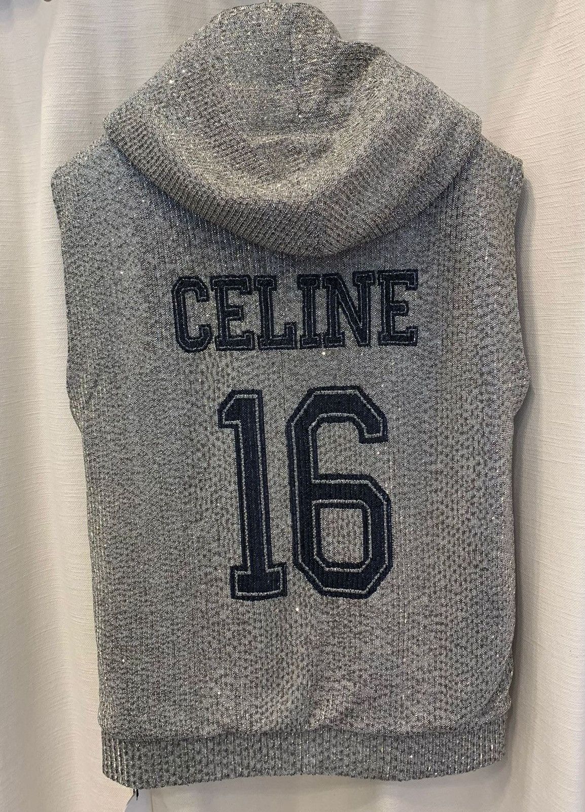Celine Celine 16 Sweatshirt With Hood & All Over Embroidery in Grey Size US S / EU 44-46 / 1 - 1 Thumbnail