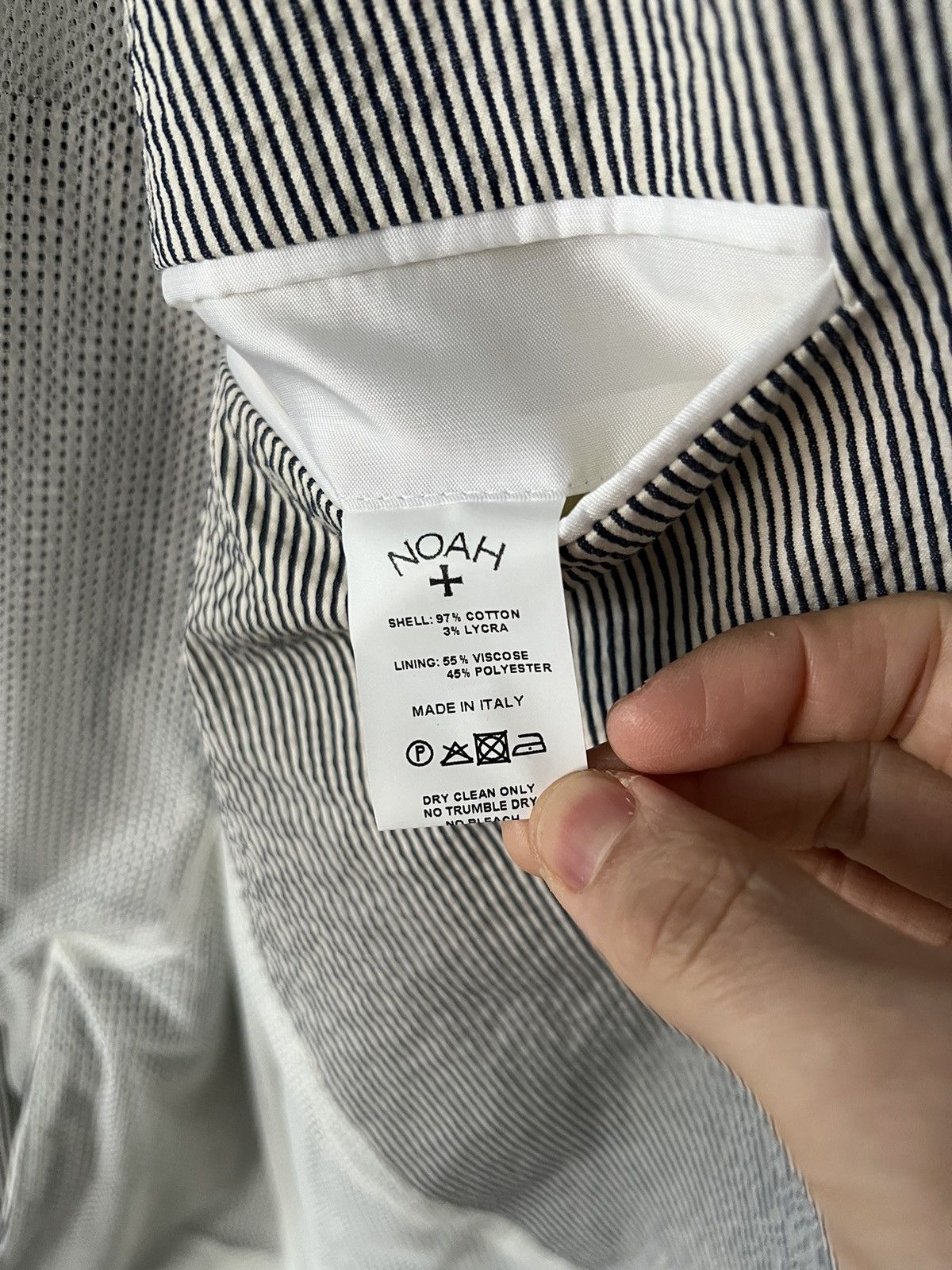 Noah Noah double breast seersucker jacket Size 40R - 4 Thumbnail