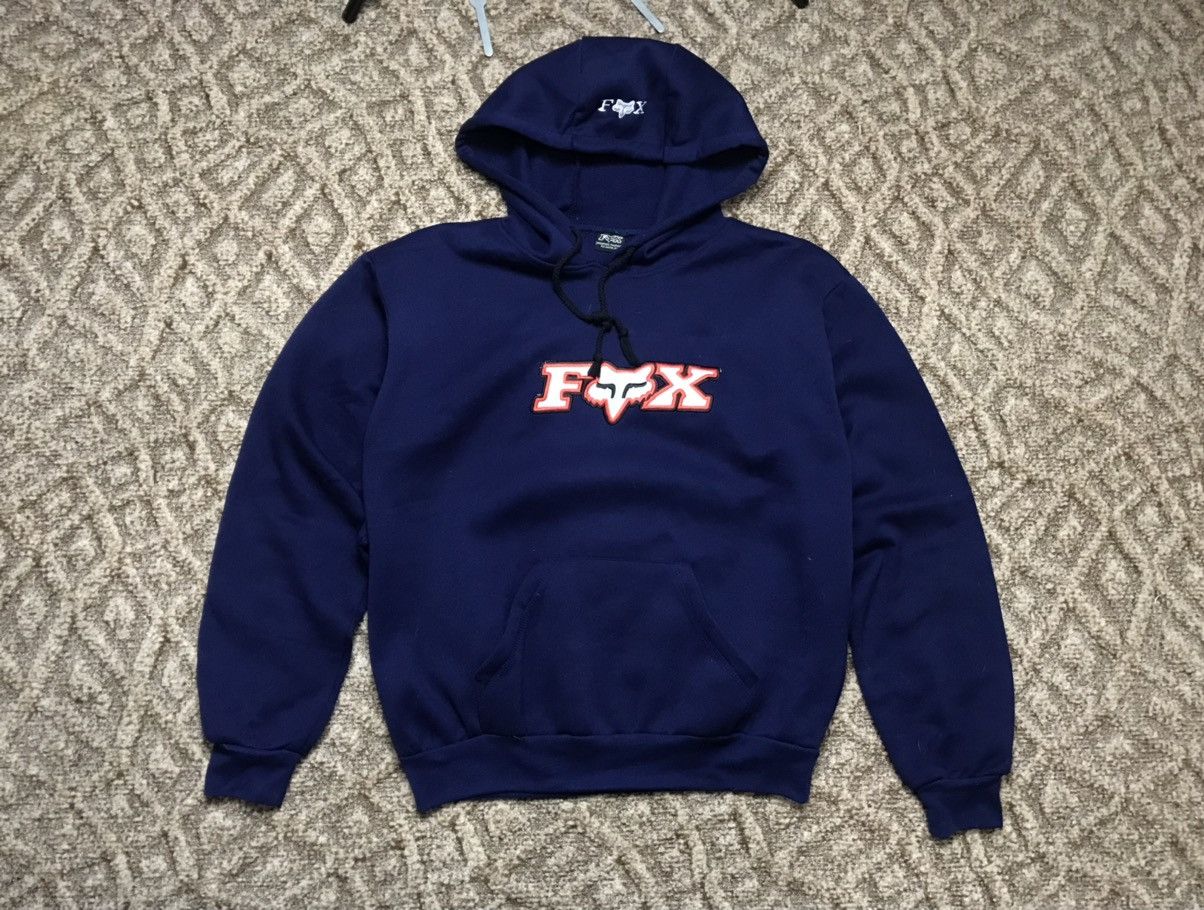 Pre-owned Fox X Fox Racing Vintage Hoodie In Blue