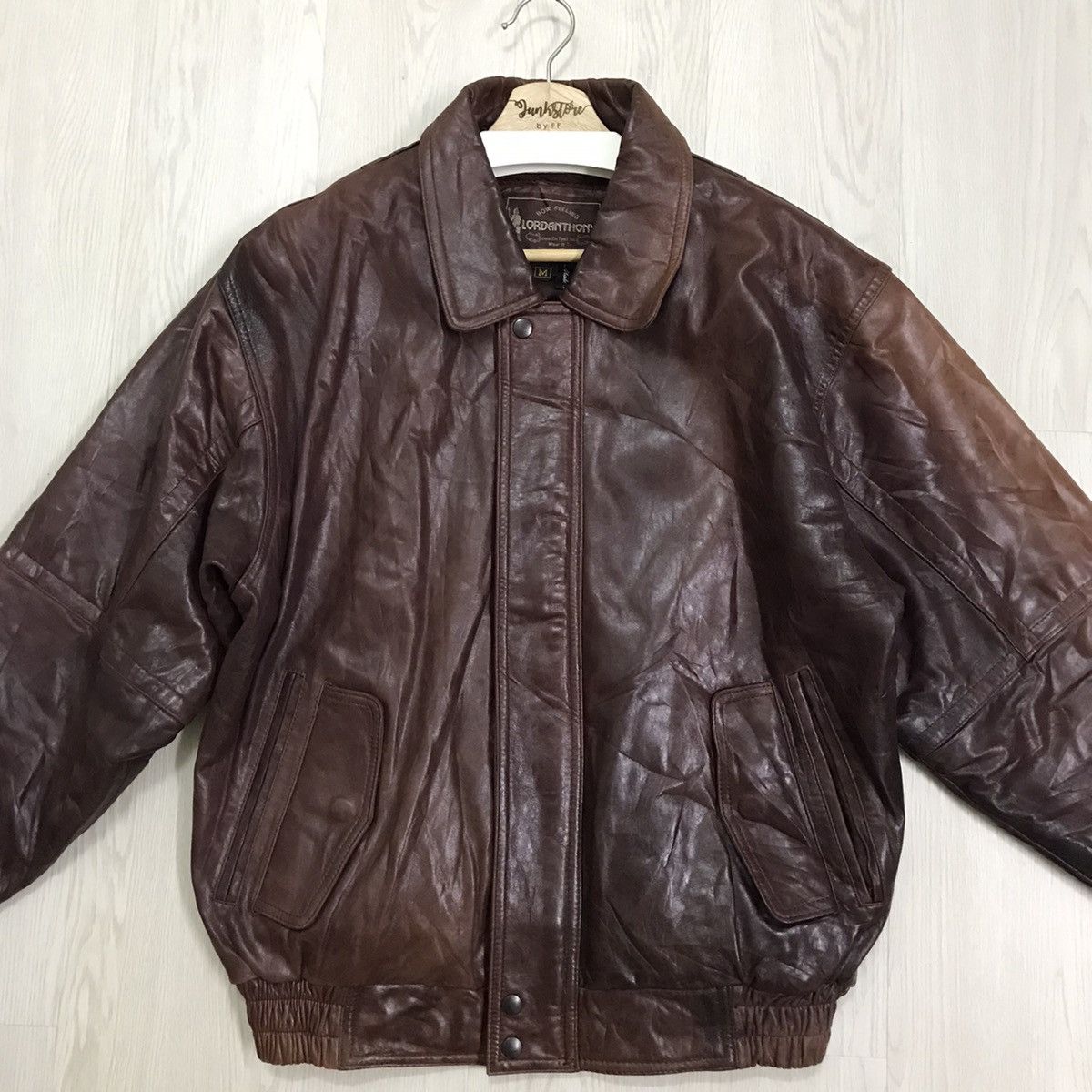 If Six Was Nine × Vintage 💥RARE💥 Lordanthony Vintage Leather Bomber Jacket Sheepskin Size US M / EU 48-50 / 2 - 1 Thumbnail