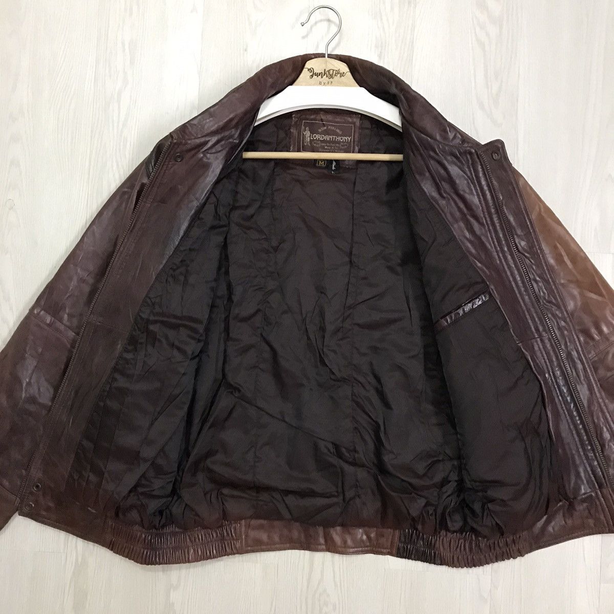 If Six Was Nine × Vintage 💥RARE💥 Lordanthony Vintage Leather Bomber Jacket Sheepskin Size US M / EU 48-50 / 2 - 11 Thumbnail