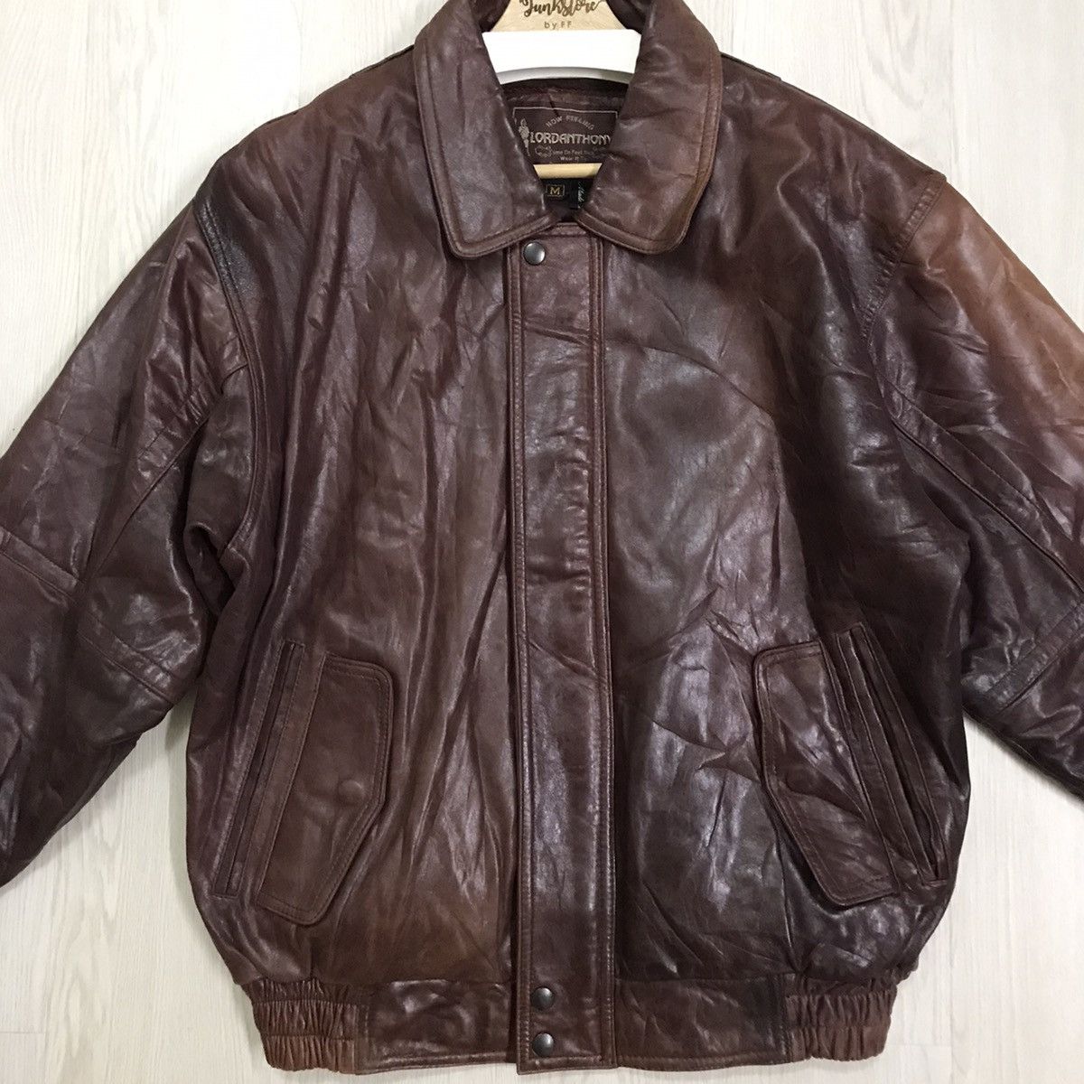 If Six Was Nine × Vintage 💥RARE💥 Lordanthony Vintage Leather Bomber Jacket Sheepskin Size US M / EU 48-50 / 2 - 9 Thumbnail