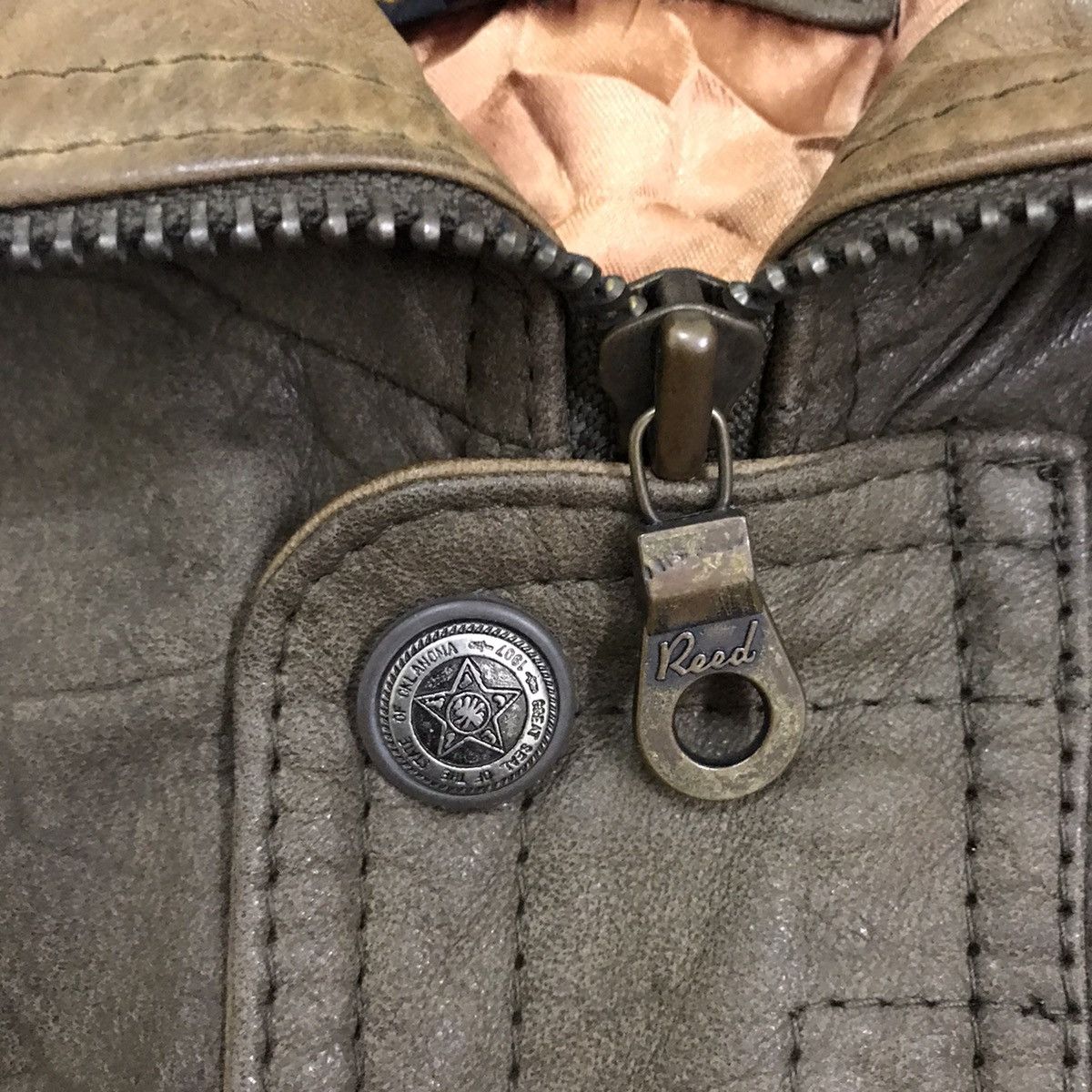 Vintage Vintage American Bomber Leather Jacket State Oklahama Size US L / EU 52-54 / 3 - 12 Thumbnail