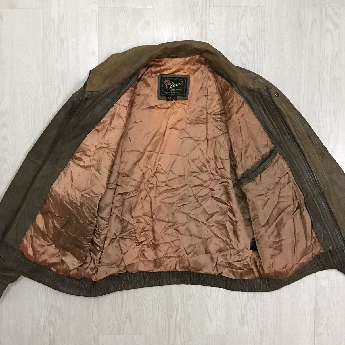 Vintage Vintage American Bomber Leather Jacket State Oklahama Size US L / EU 52-54 / 3 - 11 Thumbnail