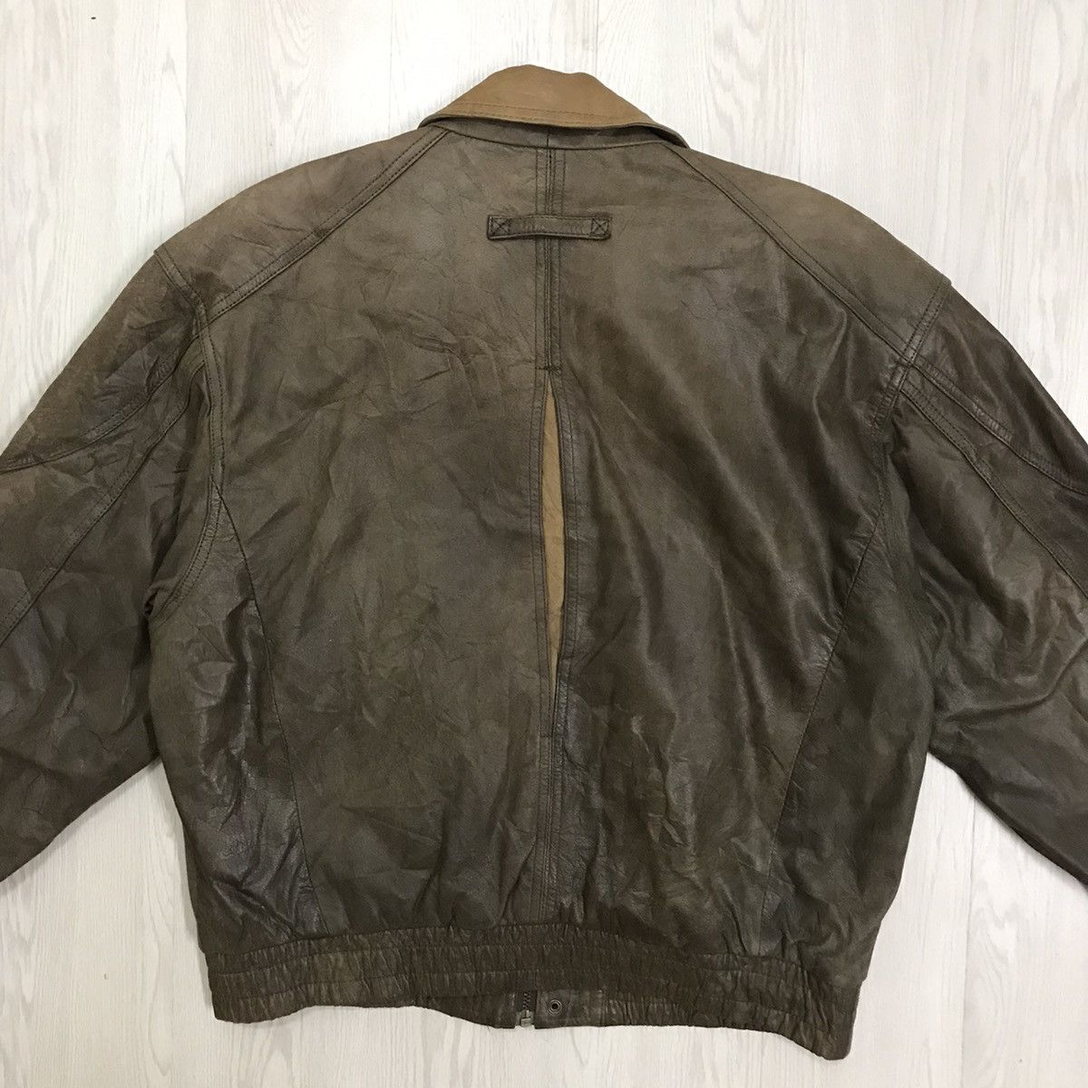 Vintage Vintage American Bomber Leather Jacket State Oklahama Size US L / EU 52-54 / 3 - 10 Thumbnail