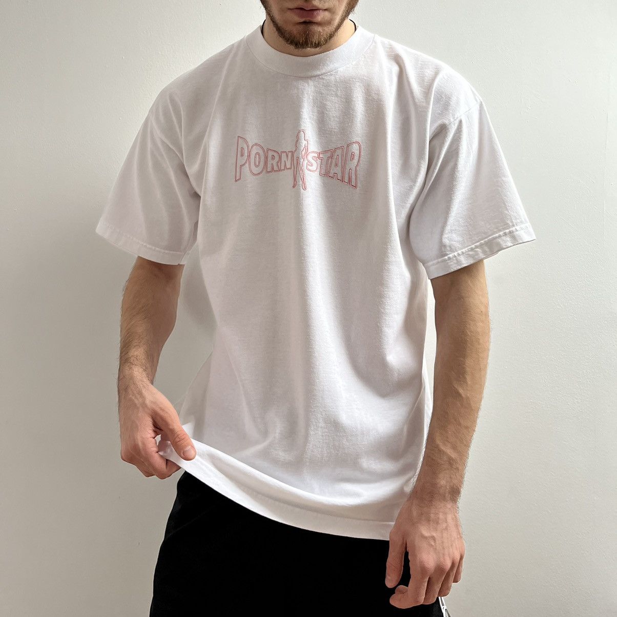 Vintage VINTAGE 90’S PORN STAR 3D LOGO T-SHIRT Size US L / EU 52-54 / 3 - 5 Thumbnail