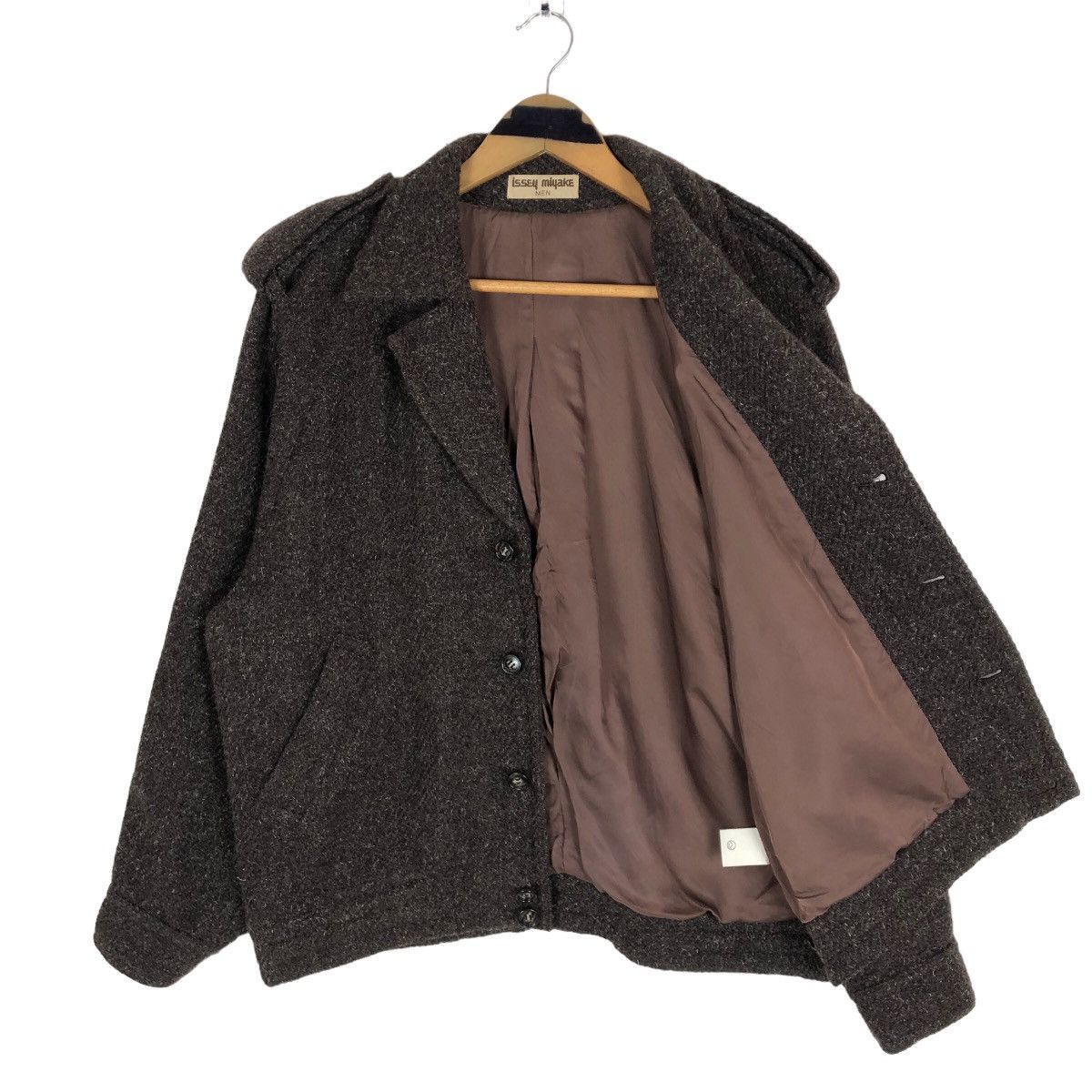 Issey Miyake Vintage 80s Issey Miyake Men Wool Single Breasted Jacket Size US M / EU 48-50 / 2 - 5 Thumbnail
