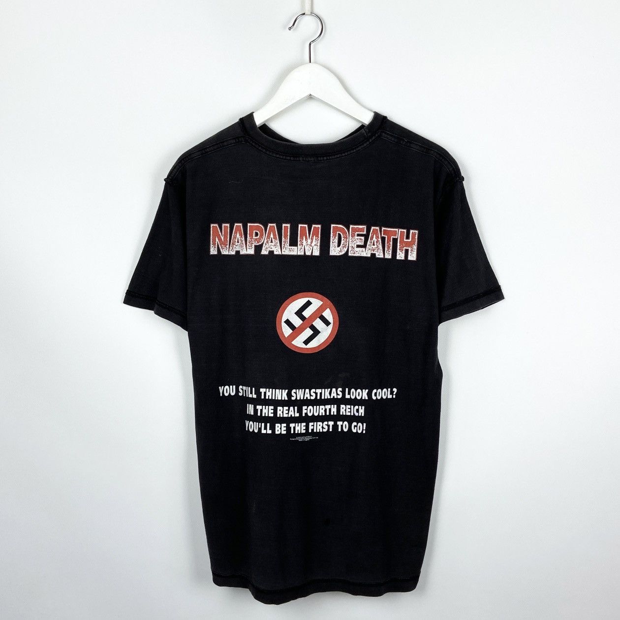 Vintage Y2K Napalm Death Anti x Marduk reversible tee rare