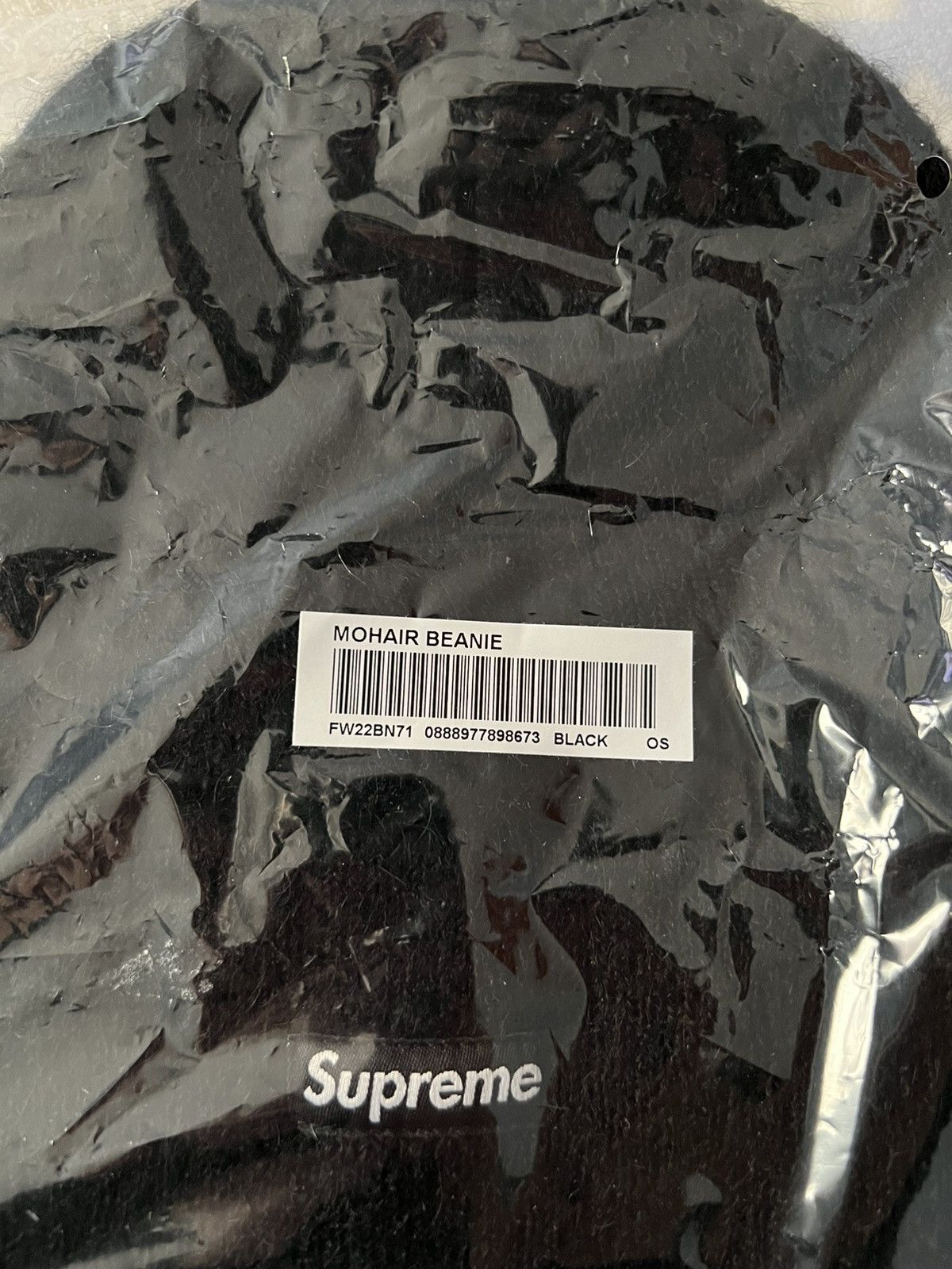 Supreme Supreme Mohair Beanie Black FW22 Size ONE SIZE - 4 Thumbnail
