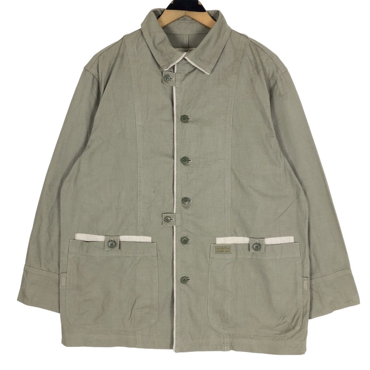 Hai Sporting Gear Vintage 90s Hai Sporting Gear Cotton Canvas Light Jacket Size US L / EU 52-54 / 3 - 1 Thumbnail