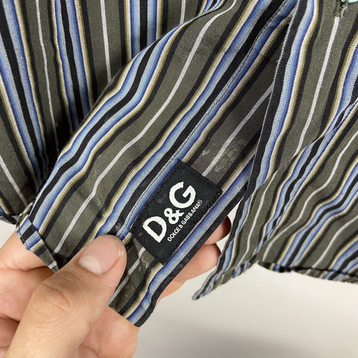 Dolce & Gabbana Vintage 90s Dolce & Gabanna Striped tee embroidered logo Size US L / EU 52-54 / 3 - 8 Thumbnail