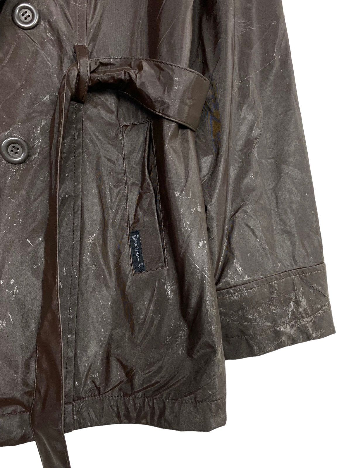 Giorgio Armani Rare‼️ Giorgio Armani Belted Jacket Faux Fur Colar Size M / US 6-8 / IT 42-44 - 4 Thumbnail