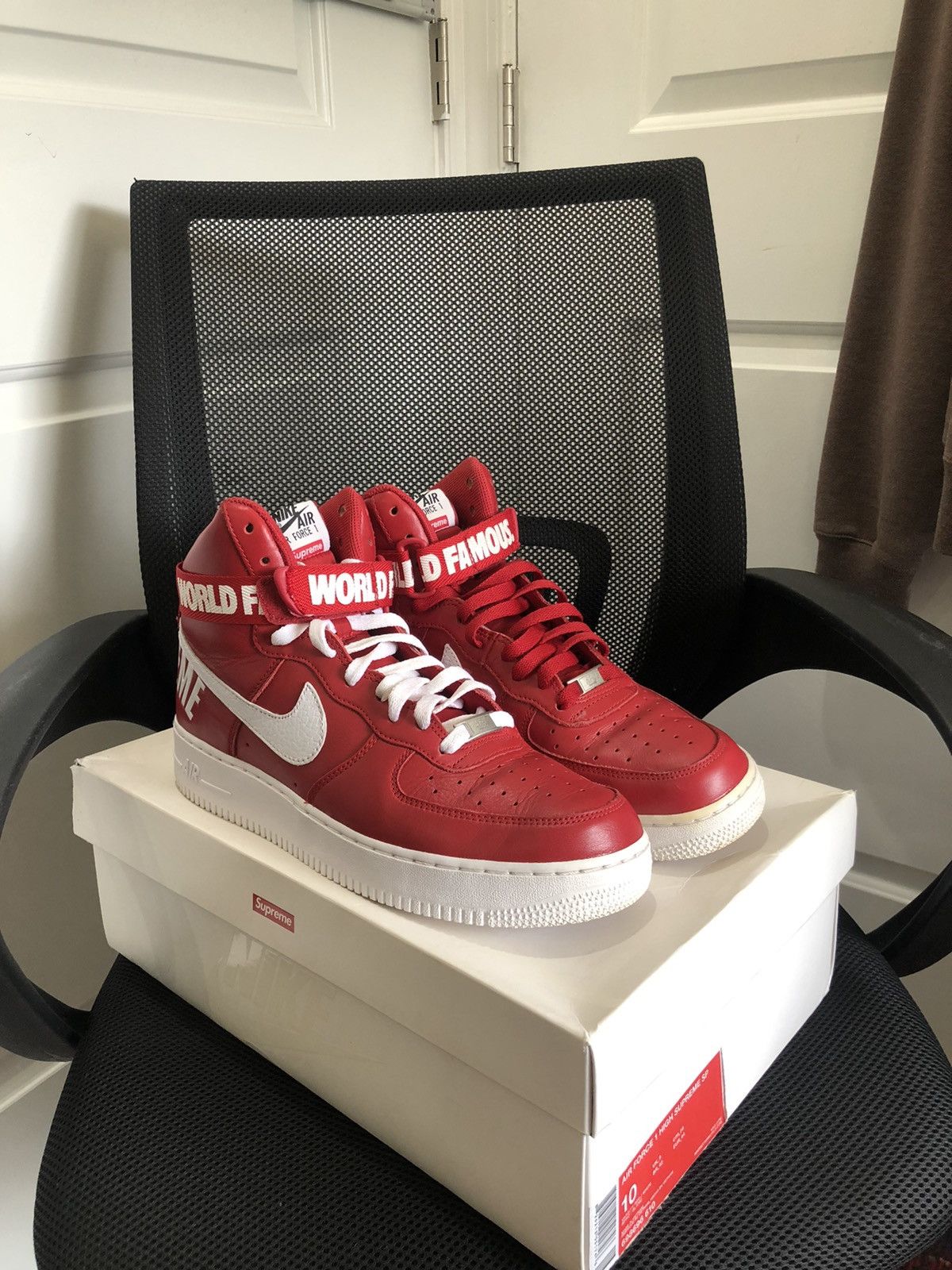 Nike × Streetwear × Supreme Supreme x Air Force 1 High SP Red 2014 